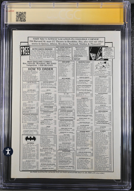 Freddy Kruegers A Nightmare on Elm Street #1 CGC SS 9.2 (Marvel, 1989 Newsstand Edition) Signed By Robert Englund and wrote “Welcome to Primetime, Bitch! Freddy”