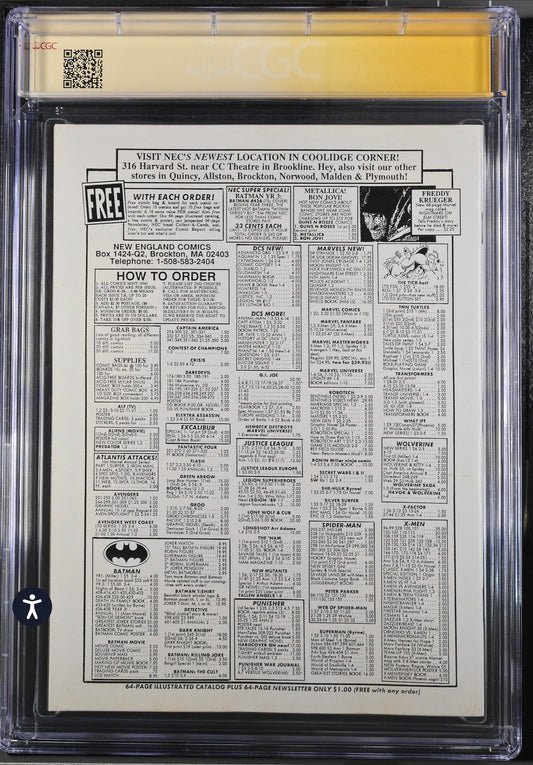 Freddy Kruegers A Nightmare on Elm Street #1 CGC SS 9.0 (Marvel, 1989 Newsstand Edition) Signed By Robert Englund and wrote “Freddy K”