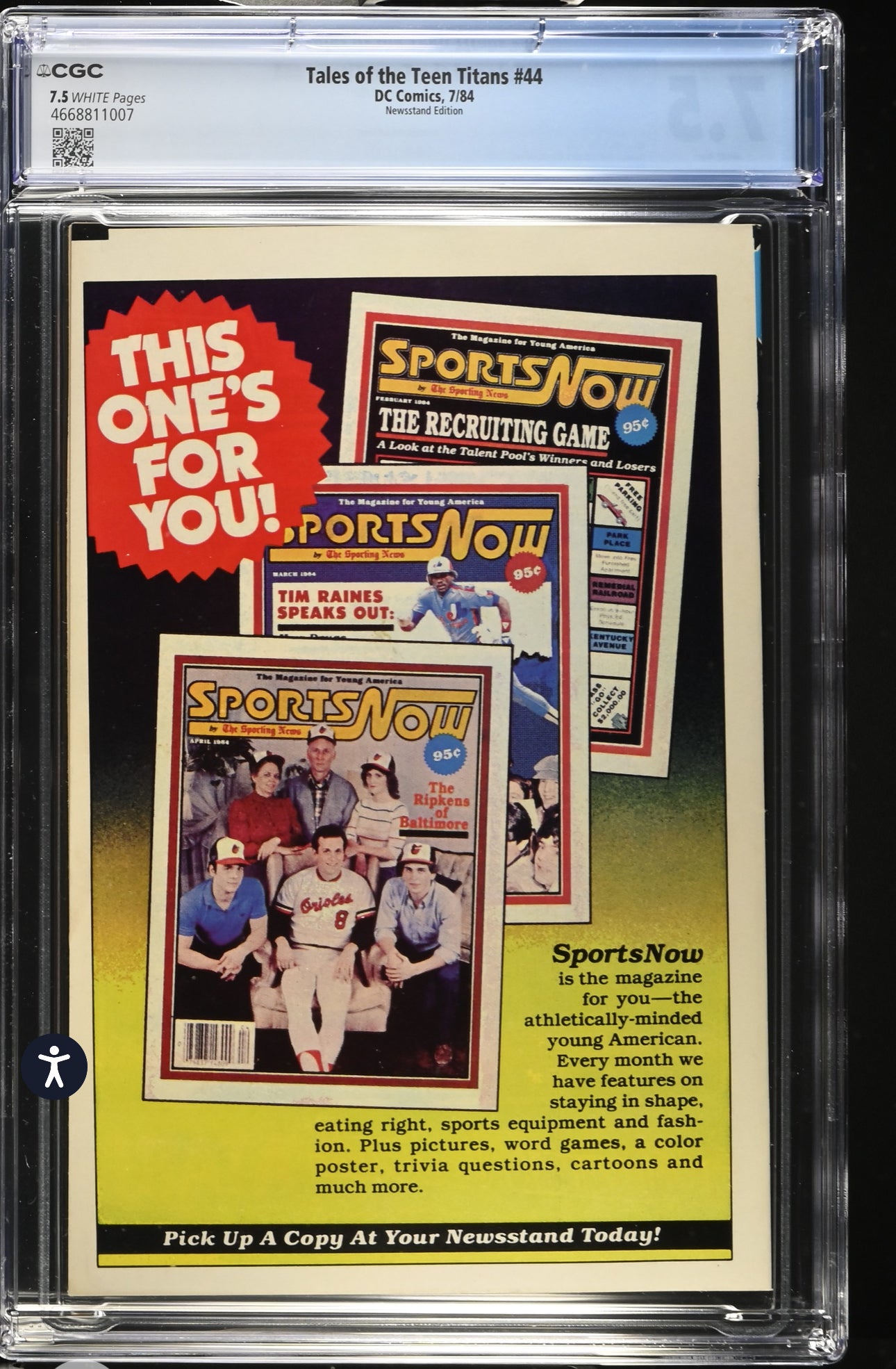 Tales of the Teen Titans #44 CGC 7.5 (DC, 1984) Newsstand Edition (Dick Grayson becomes Nightwing)