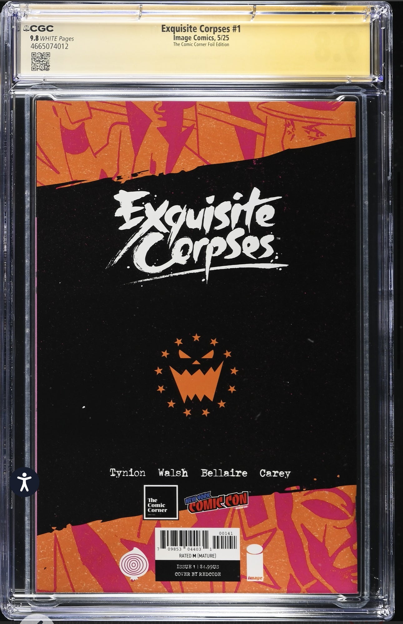 EXQUISITE CORPSES #1 CGC SS 9.8 NYCC Redcode Foil Variant Signed By James Tynion (Image, 2025)