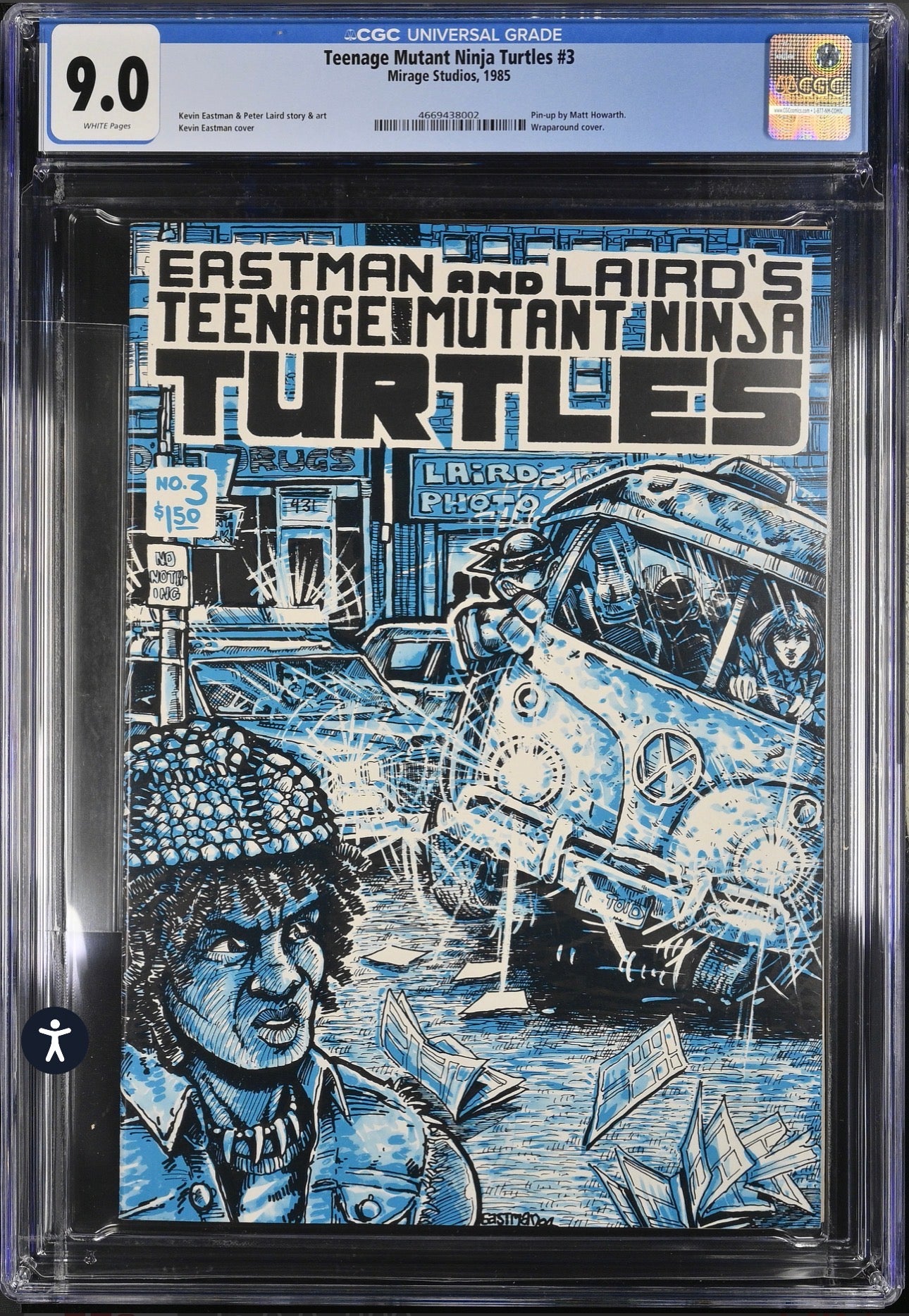 Teenage Mutant Ninja Turtles #3 CGC 9.0 (Mirage, 1985) White Pages