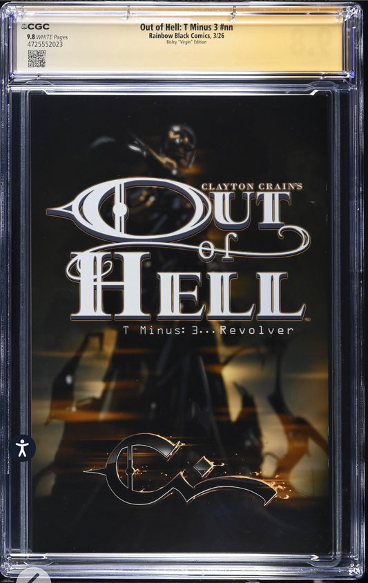 Out Of Hell T Minus 3 #nn CGC SS 9.8 Signed By Simon Bisley & Clayton Crain