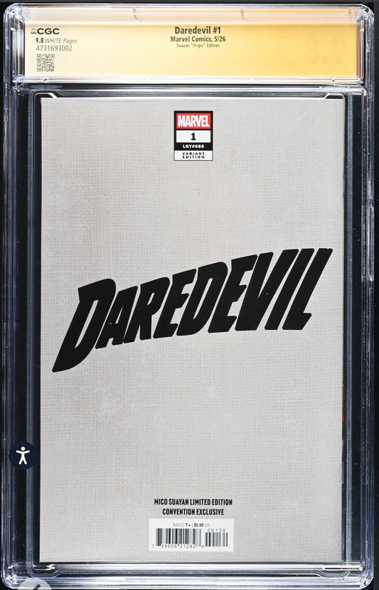 DAREDEVIL #1 CGC SS 9.8 Signed By Mico Suayan, Stephanie Phillips, Lee Garbett (Marvel, 2026) Virgin Variant