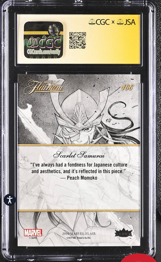 Scarlet Samurai Marvel Flair 2019 CGC SS 10 (Gem Mint) Signed By Peach Momoko