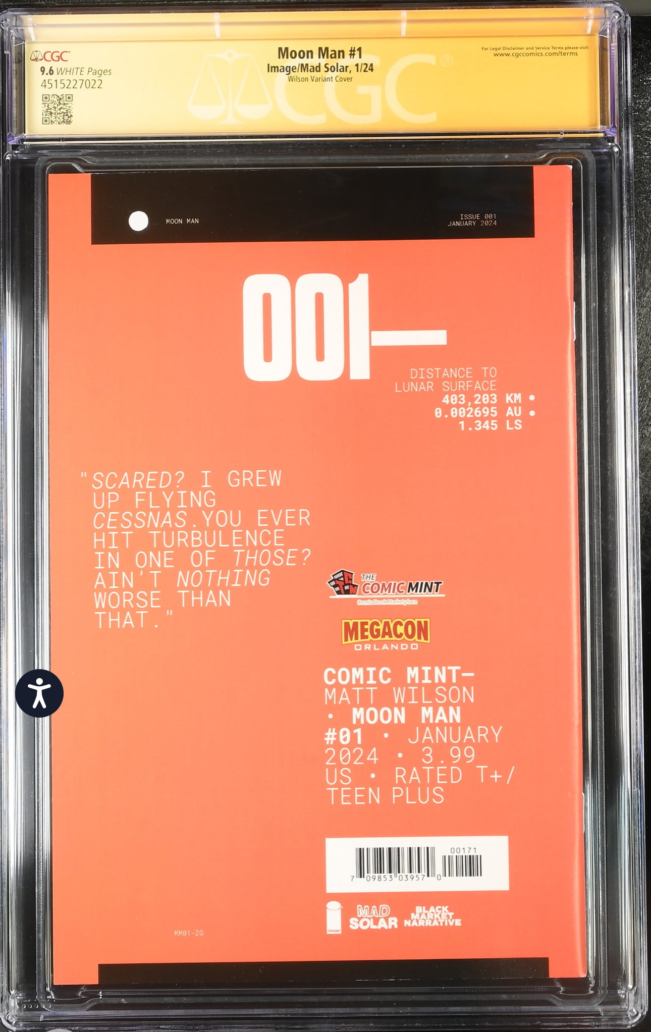 Moon Man #1 CGC SS 9.6 (Image, 2024) Matt Wilson MegaCon 2024 Virgin Ltd 300 Signed by Kid Cudi & Kyle Higgins