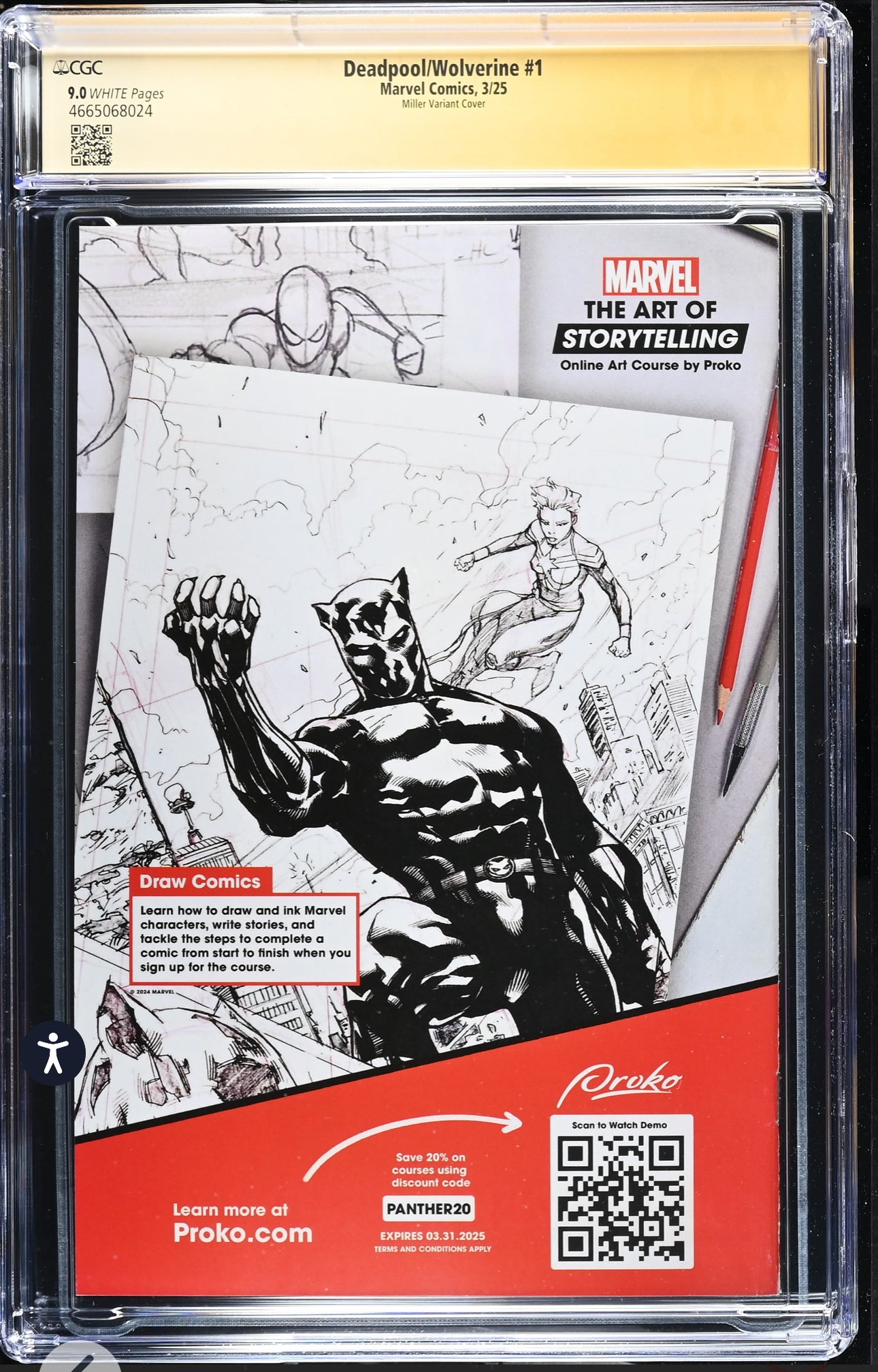 Deadpool/Wolverine #1 CGC SS 9.0 (Marvel, 2025) Signed By Frank Miller & Alex Sinclair