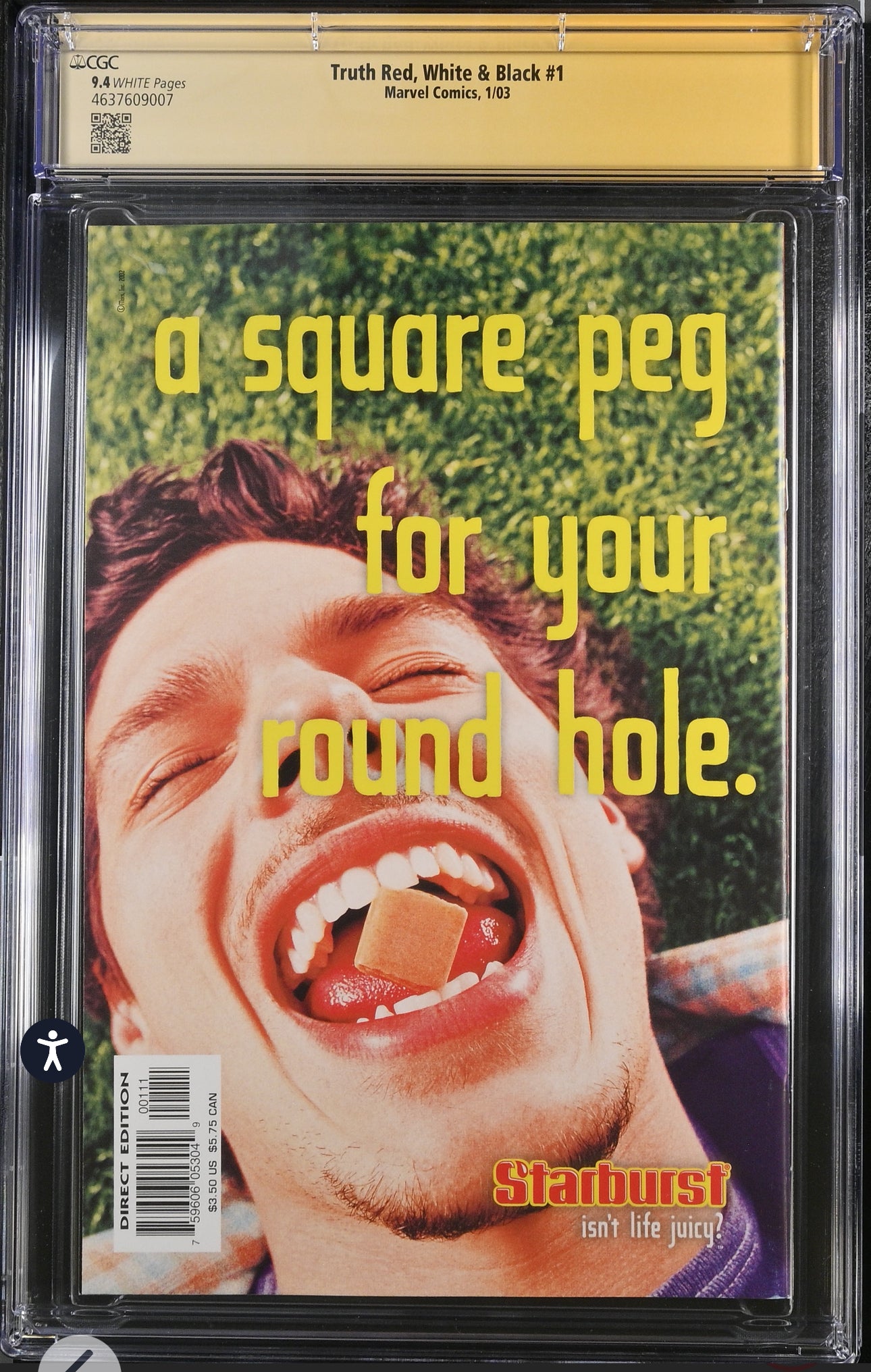 Truth: Red, White & Black #1 CGC SS 9.4 (Marvel, 2003) Signed by Carl Lumbly & Kyle Baker