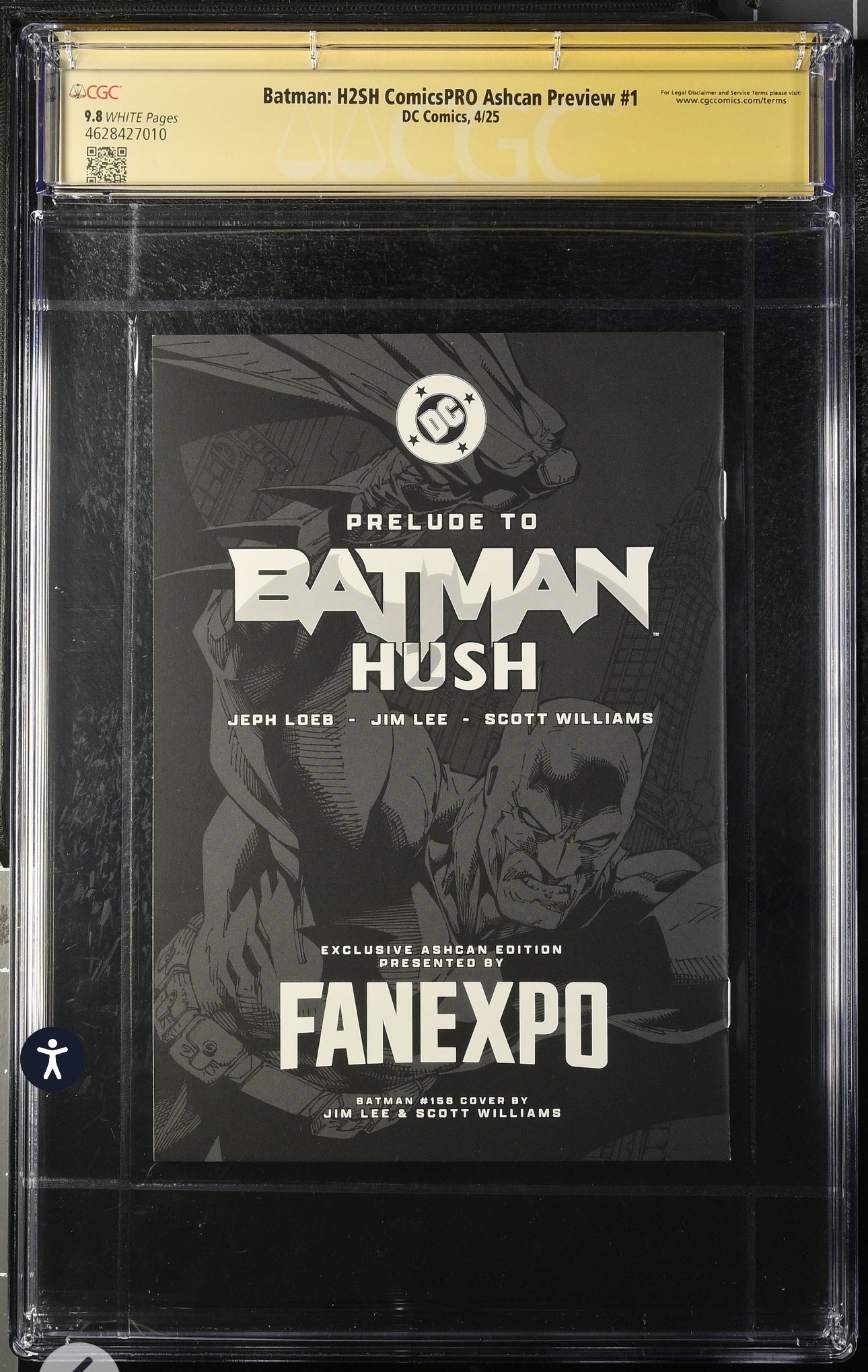 Batman Hush 2 Fan Expo Prelude Ashcan Preview CGC SS 9.8 Signed By Jim Lee (DC Comics)
