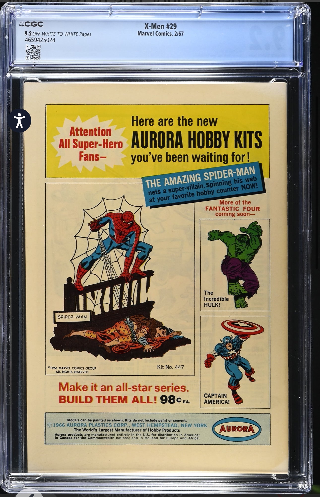 X-Men # 29 CGC 9.2 (Marvel, 1967) Mimic leaves the X-Men