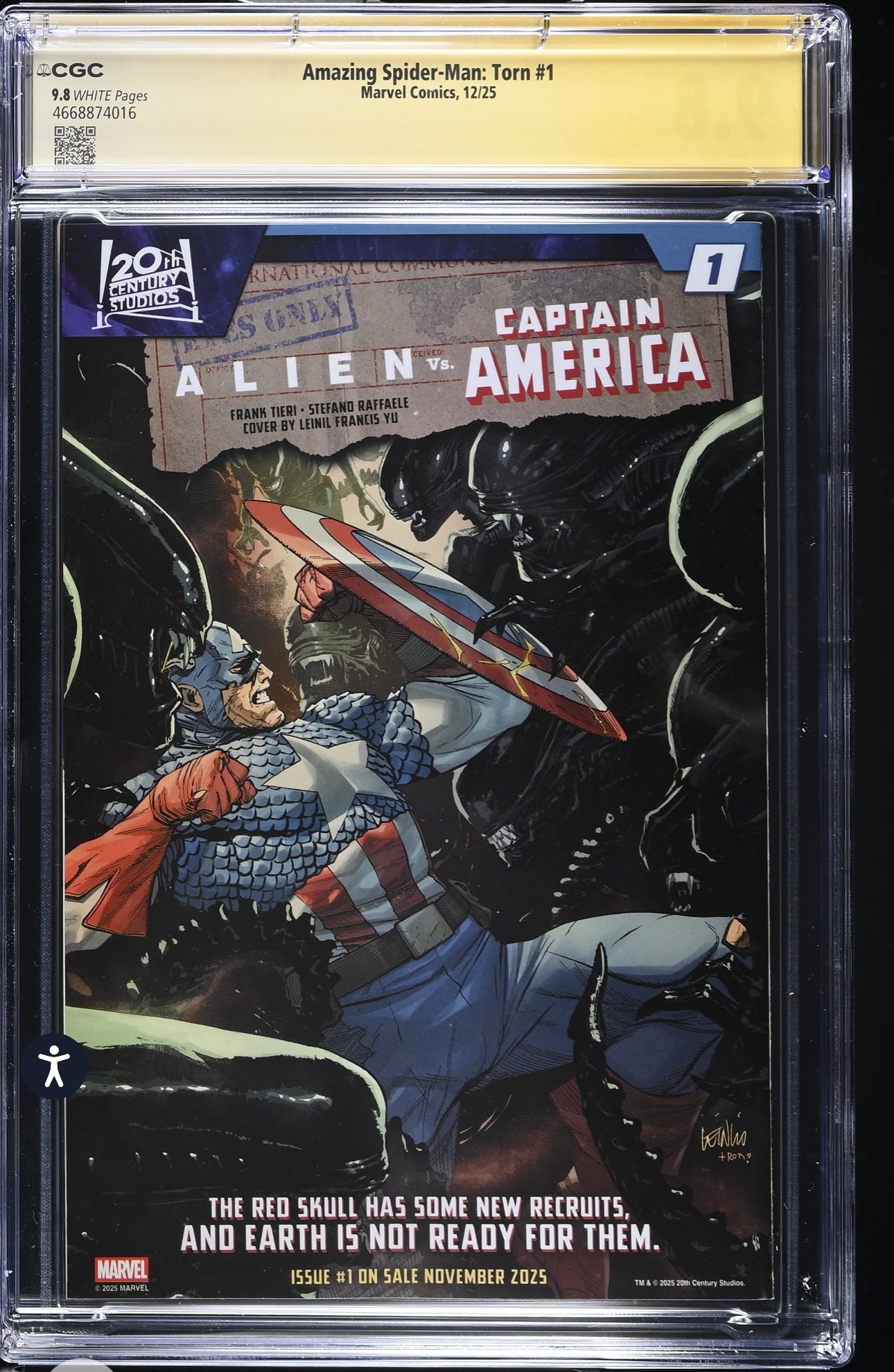 Amazing Spider-Man: Torn #1 CGC SS 9.8 Signed By Adam Hughes (Marvel,2025)