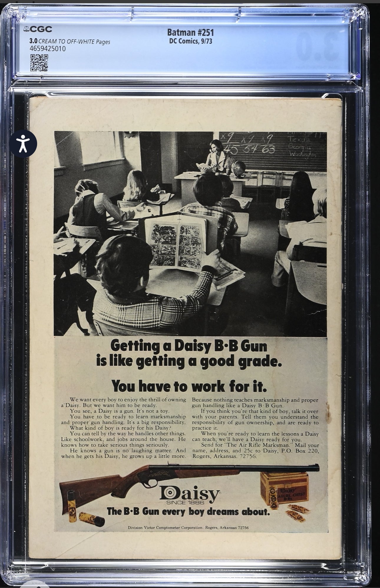 Batman #251 CGC 3.5 (Sept, 1973) Neal Adams Classic Joker Cover