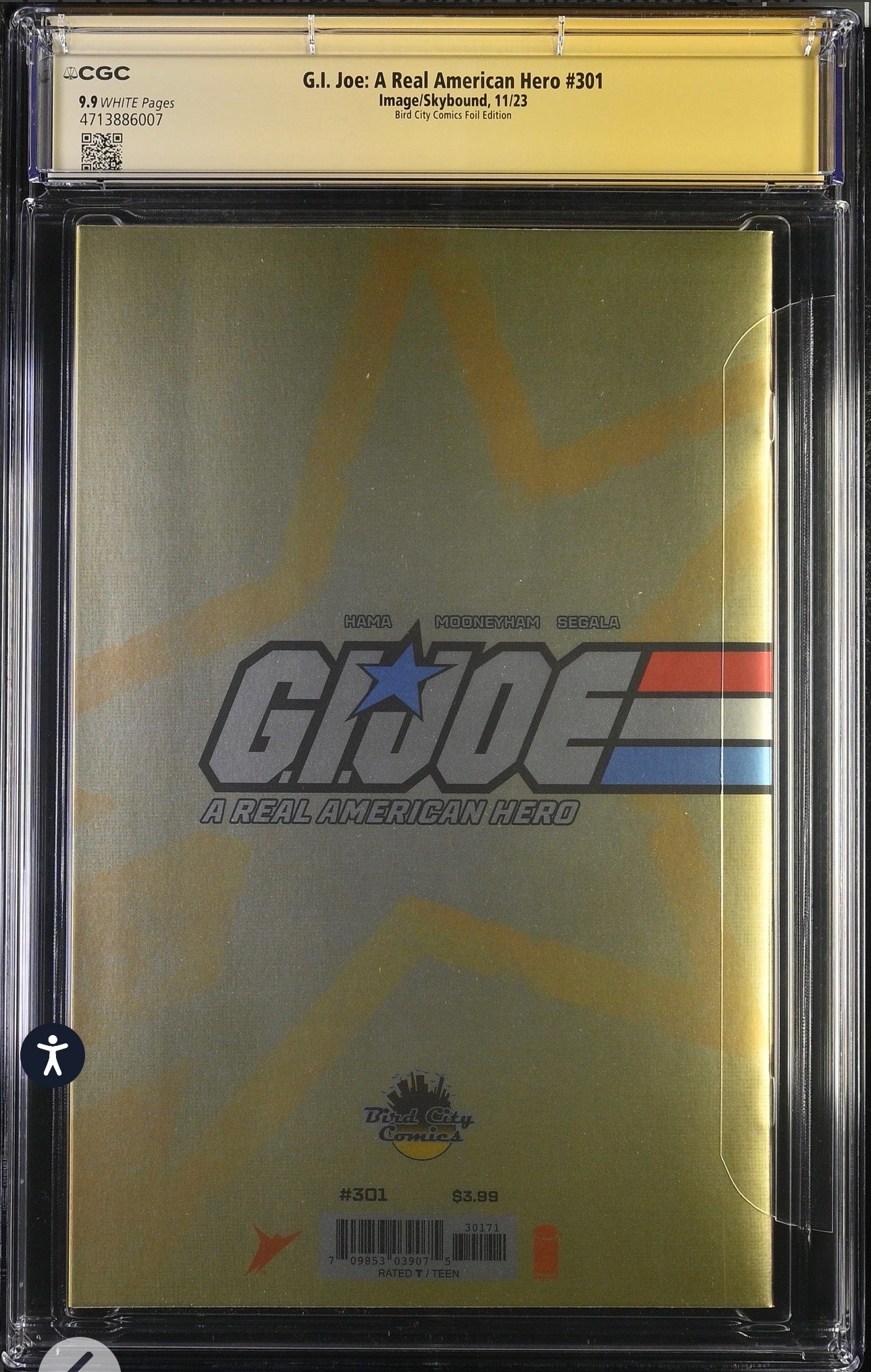G.I. Joe: Real American Hero #301 CGC SS 9.9 Signed & Sketched By Ethan Young (Image/Skybound, 2023) Virgin Foil Edition