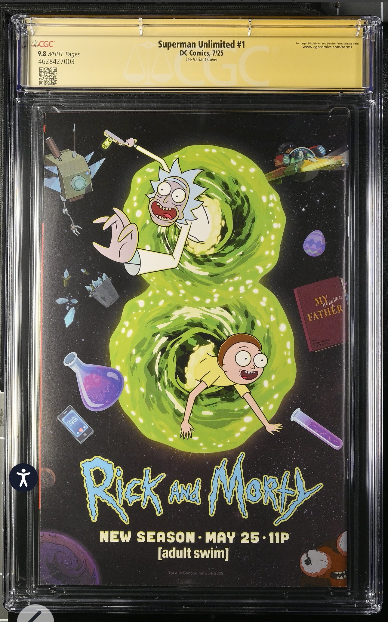 Superman Unlimited #1 CGC SS 9.8 (DC) Variant Signed By Jim Lee (Krypto)