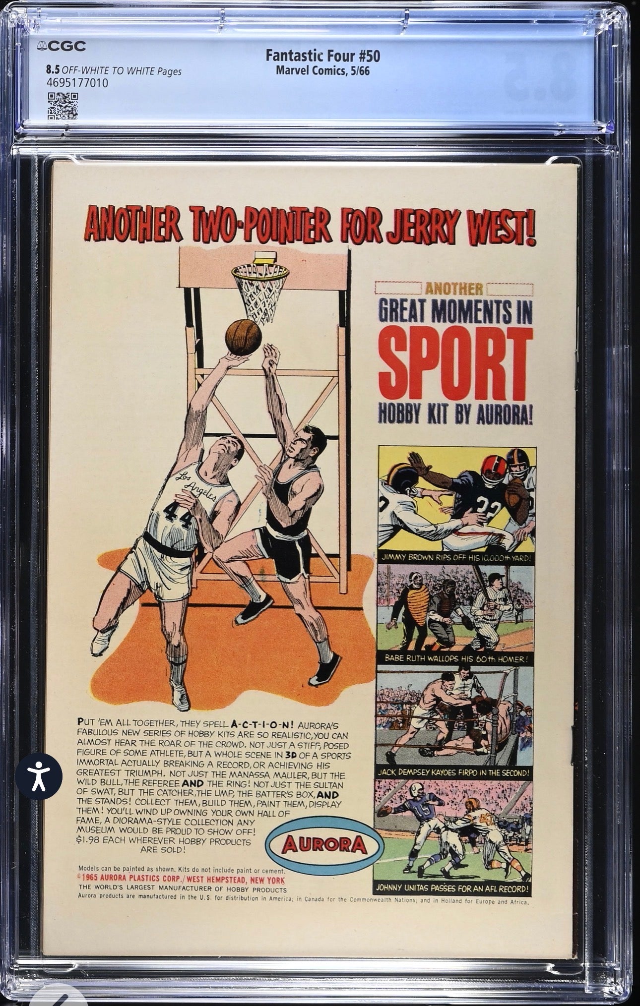 Fantastic Four #50 CGC 8.5 (Marvel, 1966) Silver Surfer Battles Galactus