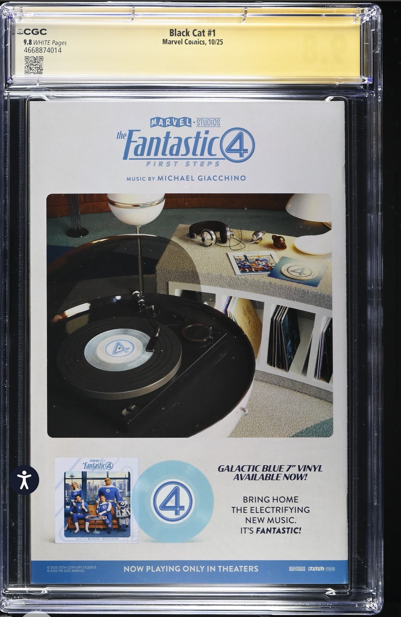 Black Cat #1 CGC SS 9.8 Signed By Adam Hughes (Marvel, 2025)