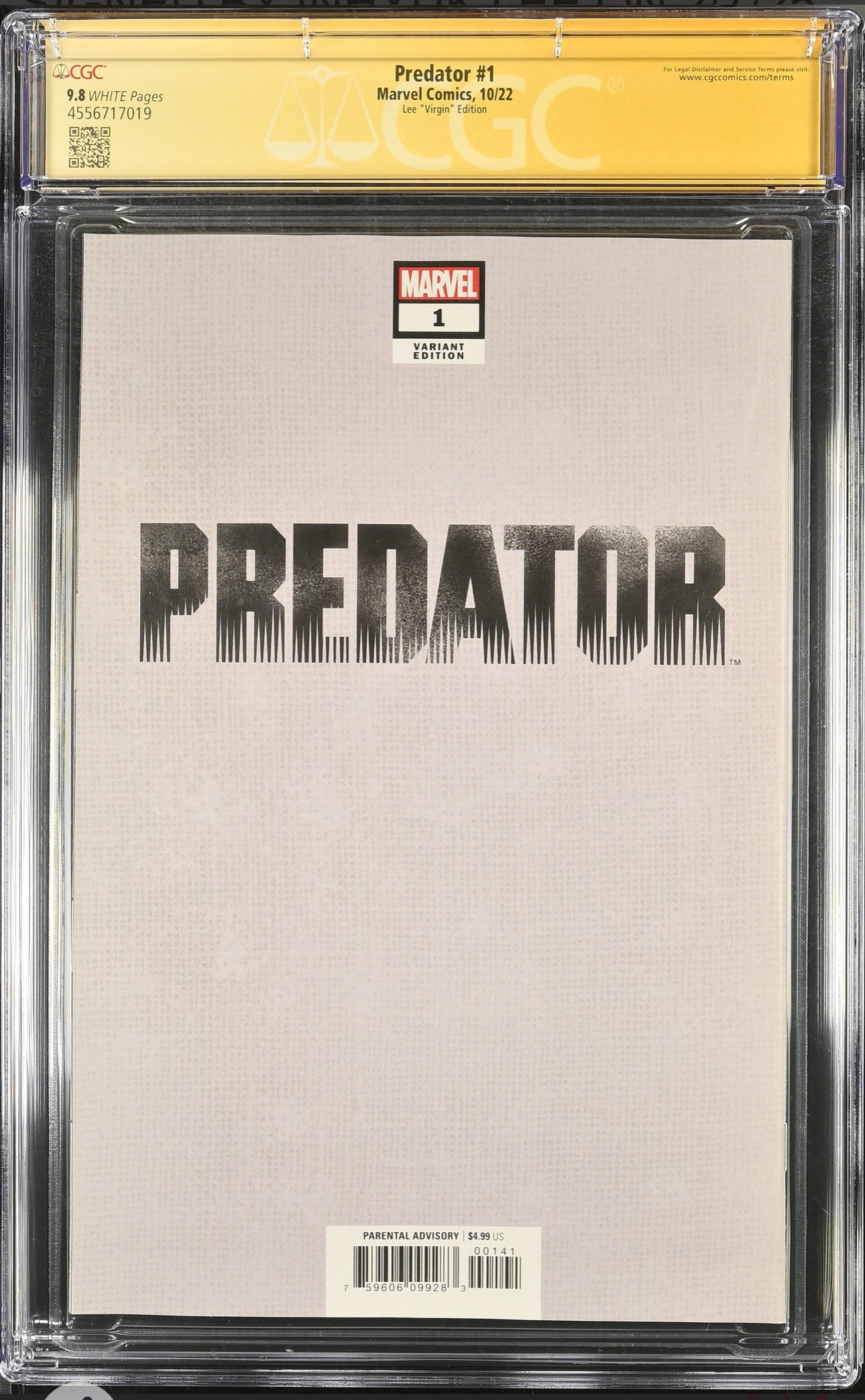 Predator #1 CGC SS 9.8 Marvel, 2022 (1:500 Variant By Signed Inhyuk Lee)