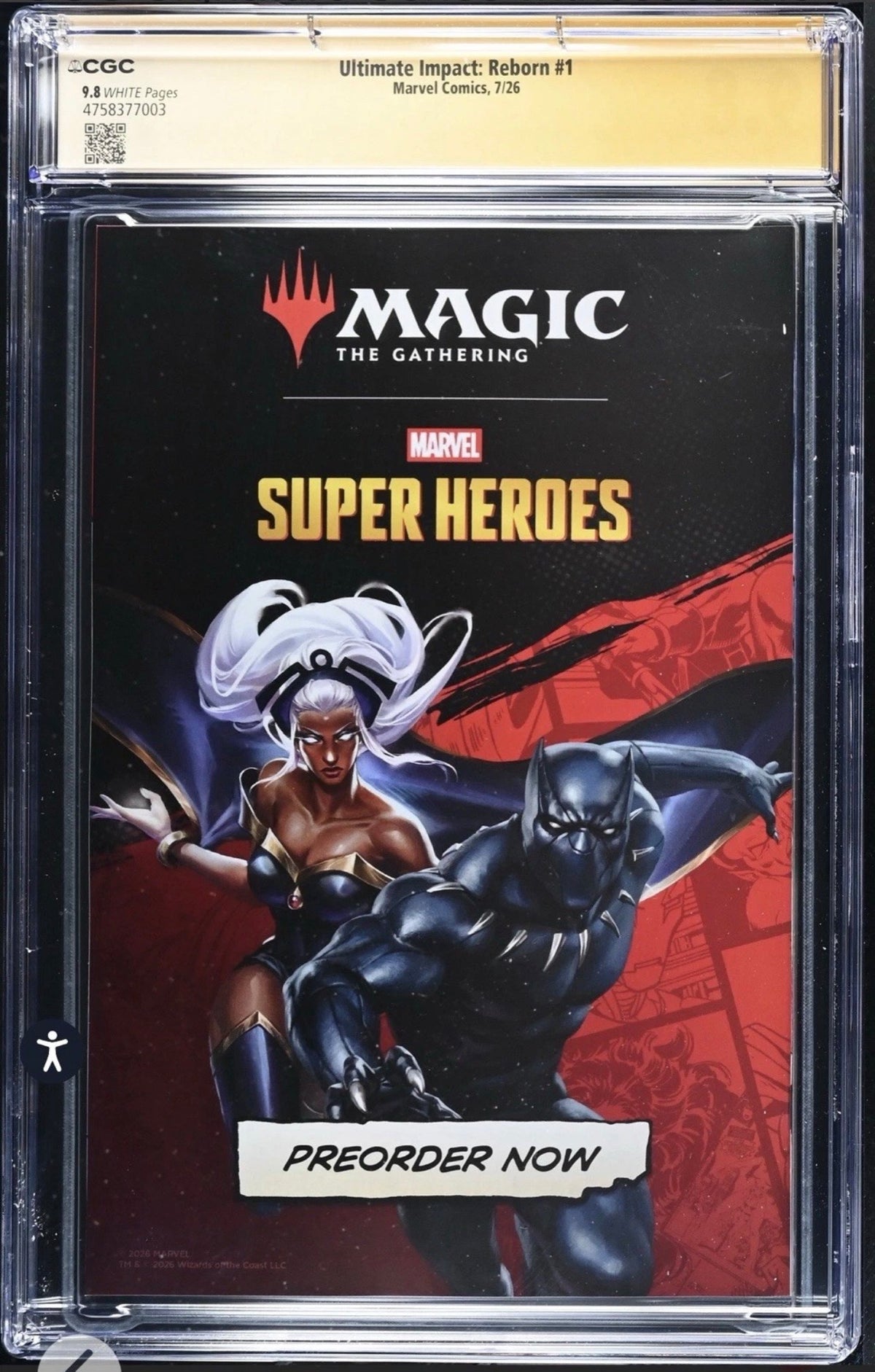 ULTIMATE IMPACT REBORN #1 CGC SS 9.8 Signed By Ben Harvey (Marvel, 2026)