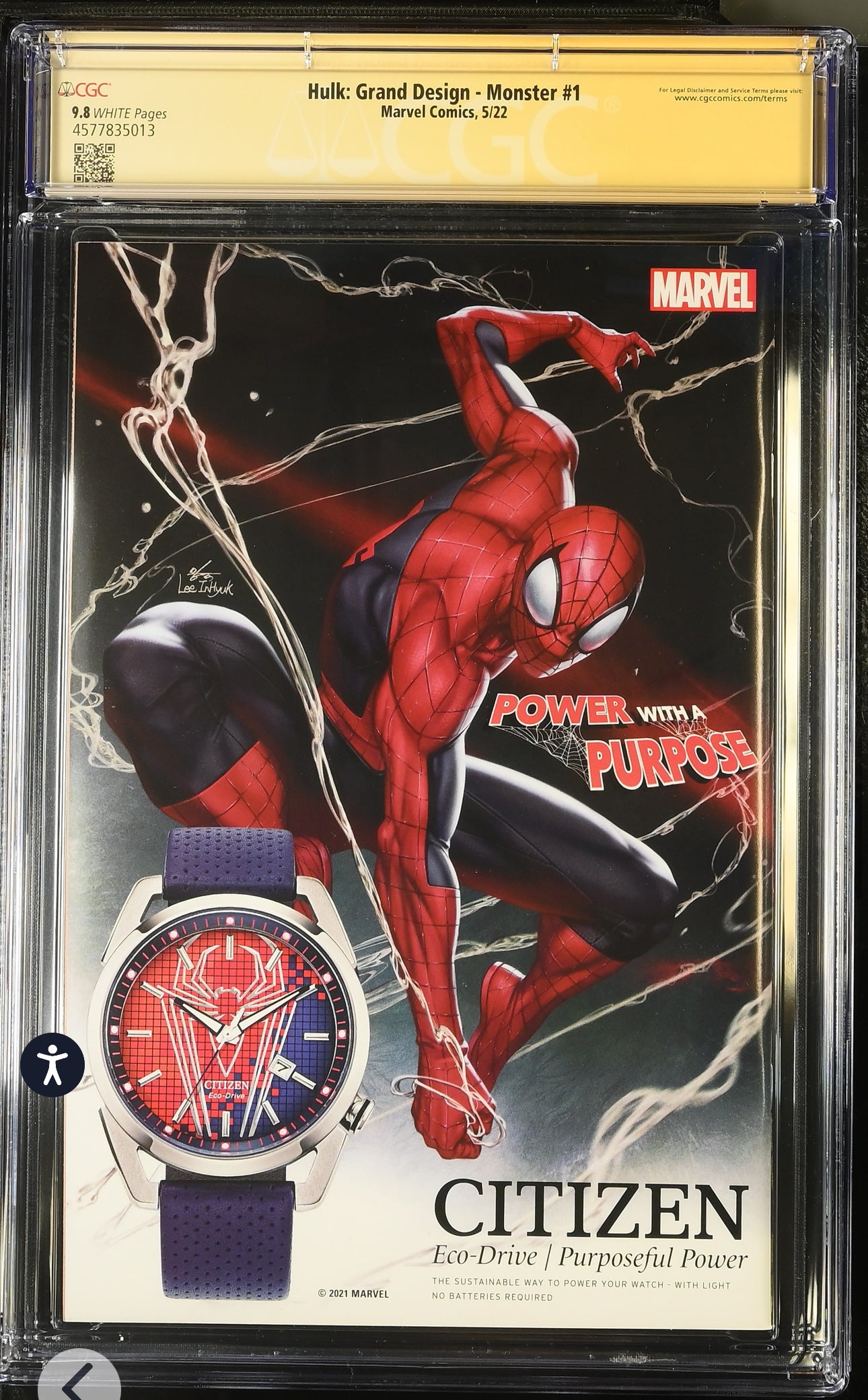 Hulk: Grand Design Monster #1 CGC SS 9.8 (Marvel, 2022) Signed By Jim Rugg