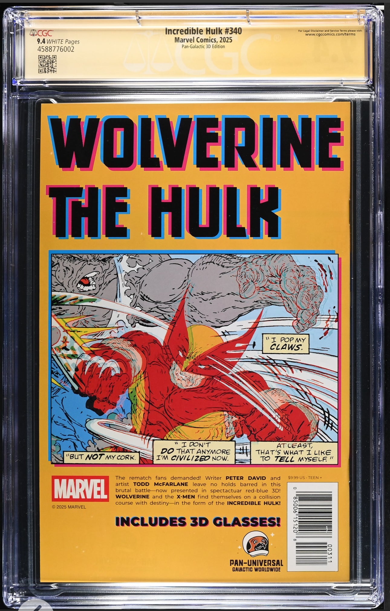 Incredible Hulk #340 Pan Galactic CGC SS 9.4 (Marvel, 2025) Signed By Bob Wiacek