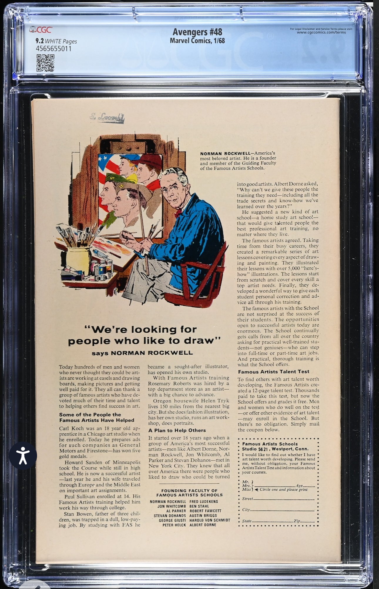 AVENGERS #48 CGC 9.2 (Marvel, 1968) Dane Whitman Becomes Black Knight