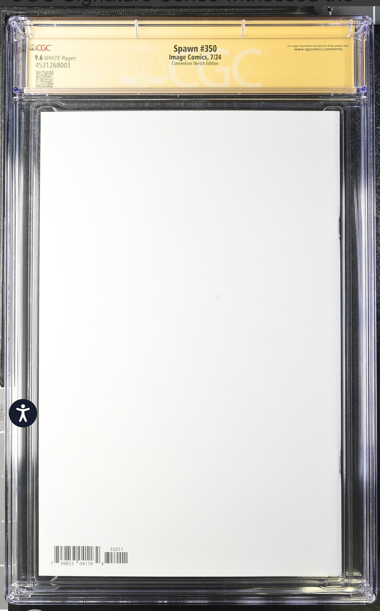 Spawn #350 CGC SS 9.6 (Image, 2024) San Diego Comic Con Blank Sketch Cover Signed & Sketches by Erik Larsen, Scott Hanna, Khoi Pham & Ethan Young