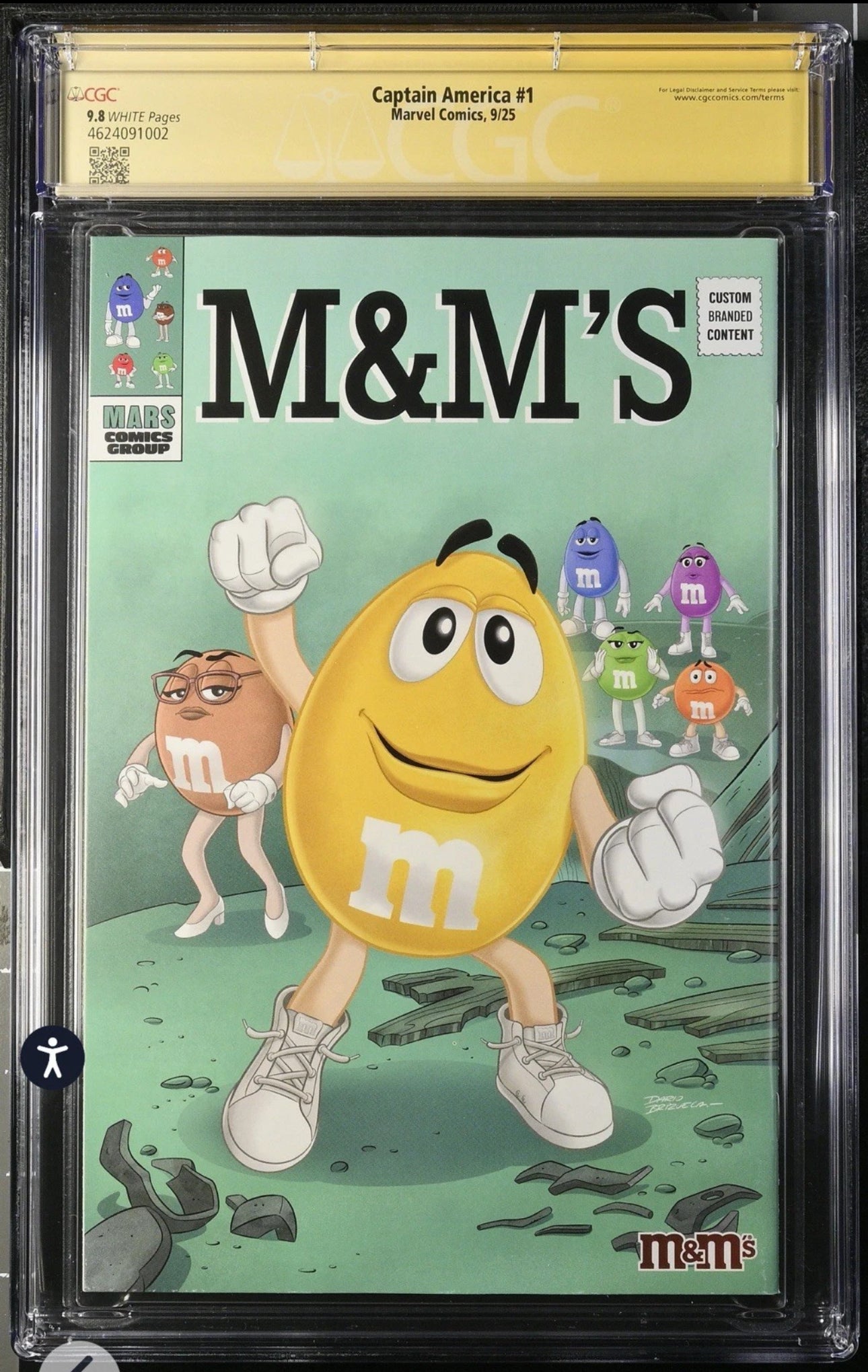 Captain America #1 CGC SS 9.8 (Marvel, 2025) Signed by Be. Harvey