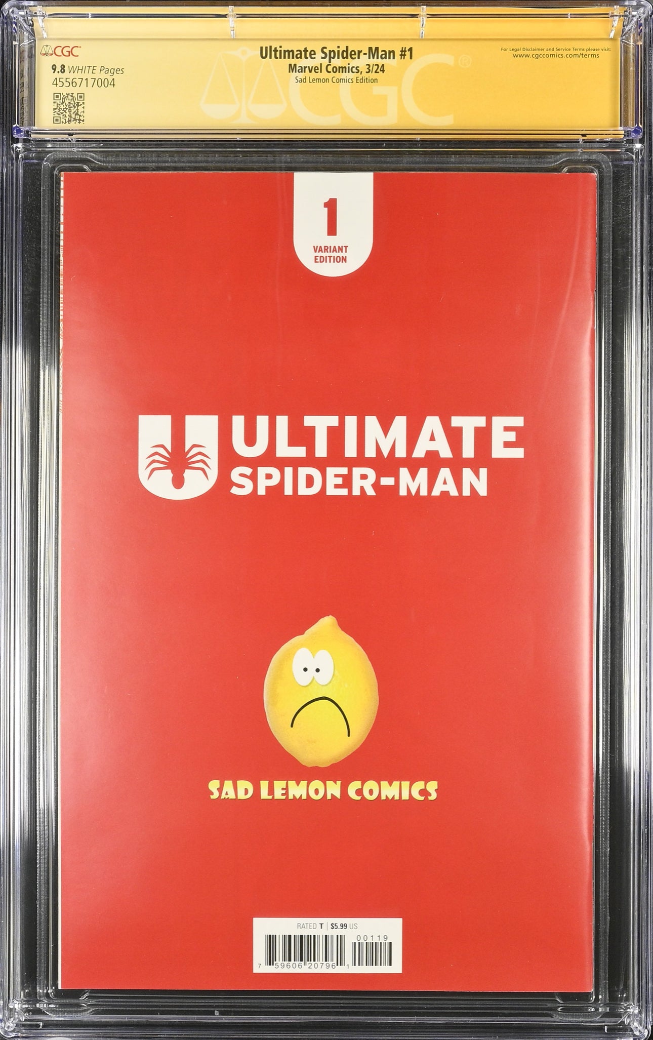 Ultimate Spider-Man #1 CGC SS 9.8 (Marvel, 2024) Variant Signed By Inhyuk Lee & Marco Checchetto