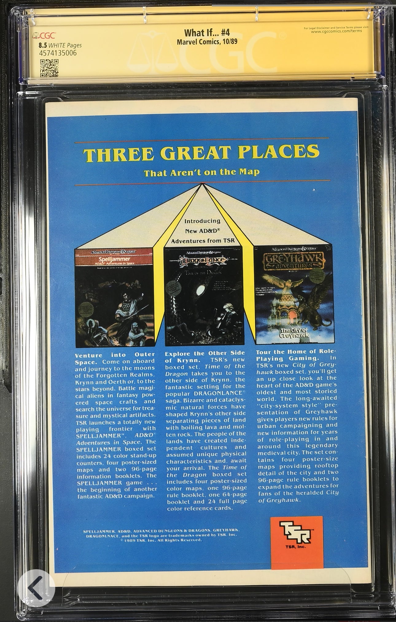 WHAT IF… (The Alien Costume Possessed Spider-Man) #4 CGC SS 8.5 (Marvel, 1989) Signed & Sketch By Keith Williams (Venom, Black Suit)