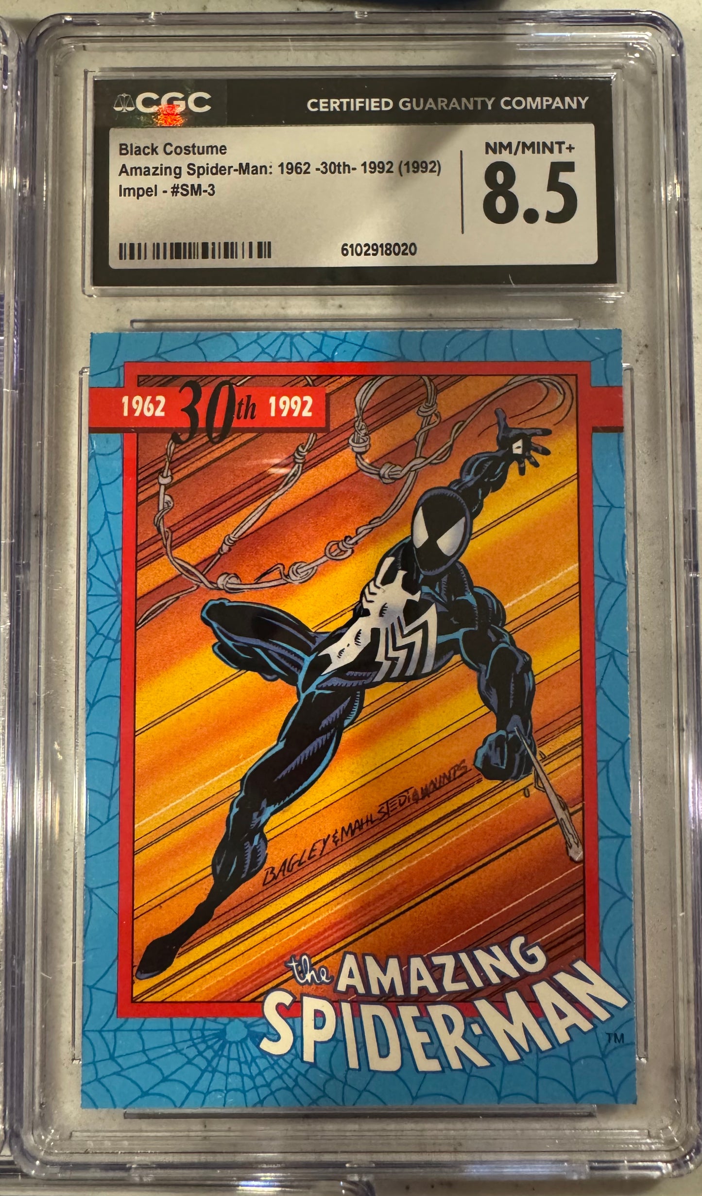 Spider-Man, Amazing Spider-Man: 1962 30th Anniversary (1992, Marvel) Impel Promo Card Set SM1-SM5 CGC Graded