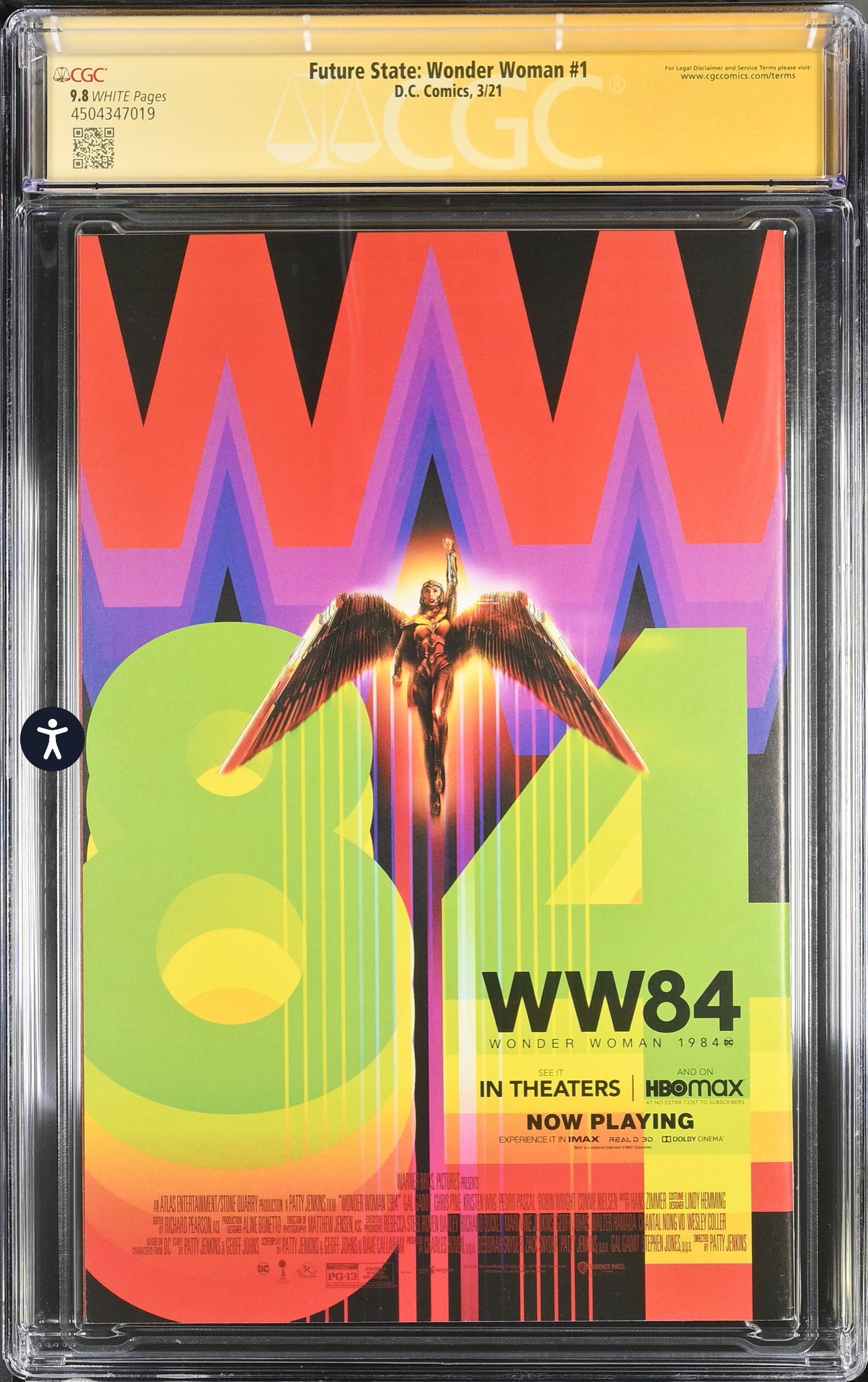 Wonder Woman: Future State #1 CGC SS 9.8 (DC, 2021) Signed & Sketched By Joelle Jones
