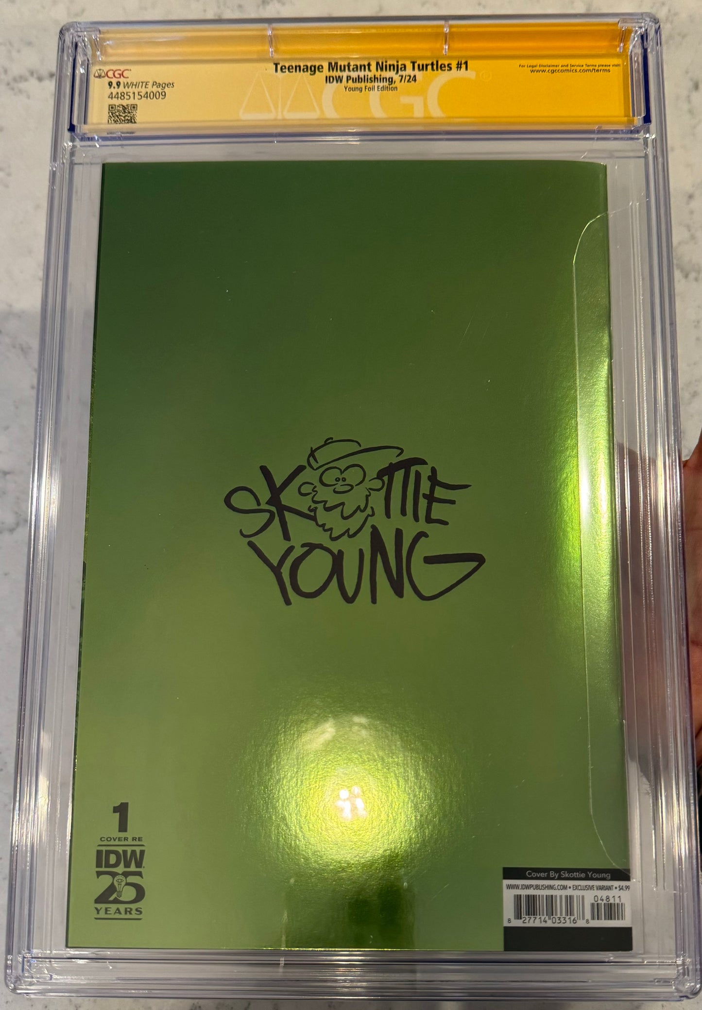 Teenage Mutant Ninja Turtles #1 CGC SS 9.9 (IDW, 2024) Foil Edition Signed By Skottie Young