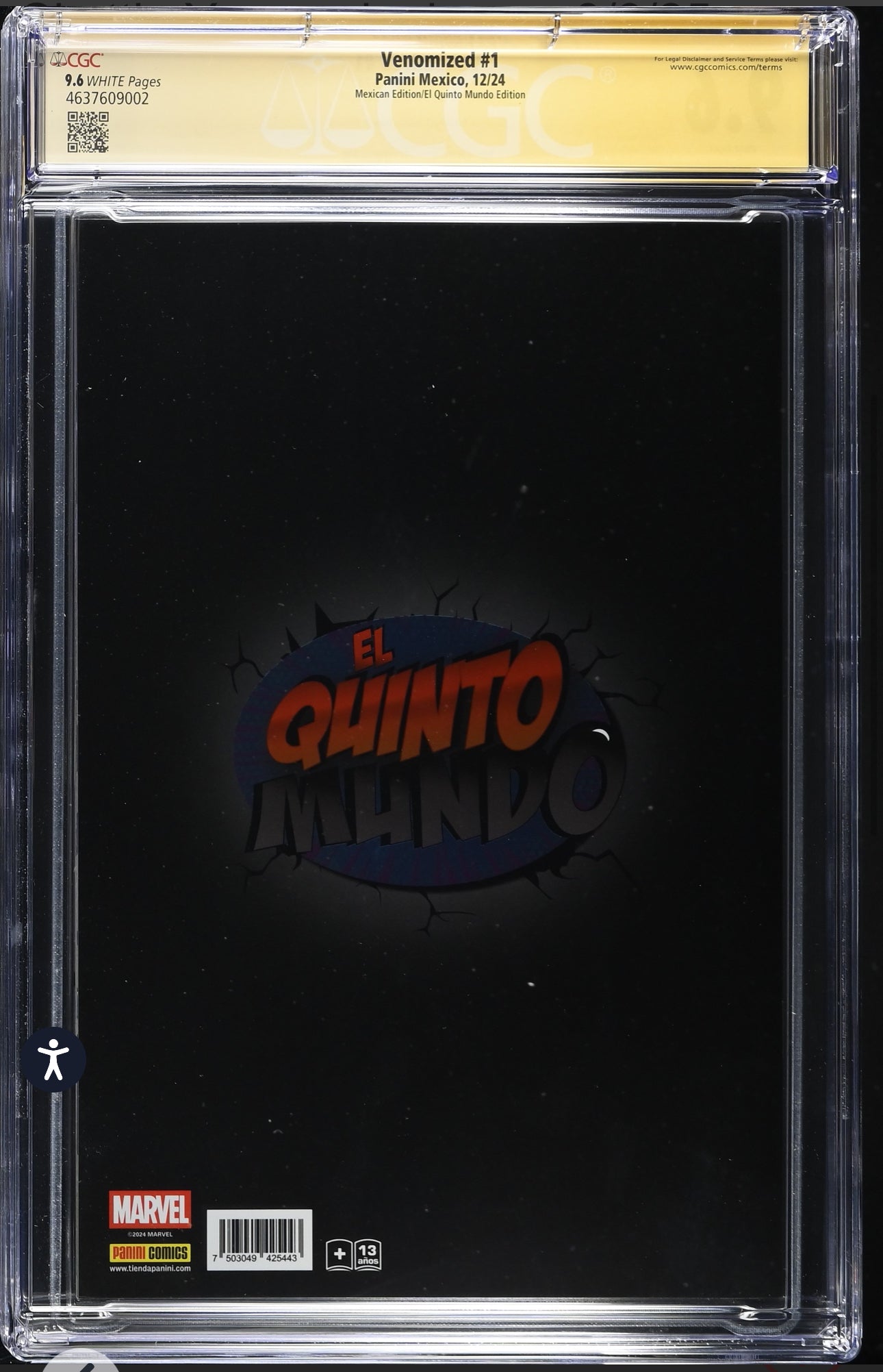 Venomized #1 CGC SS 9.6 (Panini Mexico, 2024) Mexican Foil Edition Signed by Skottie Young