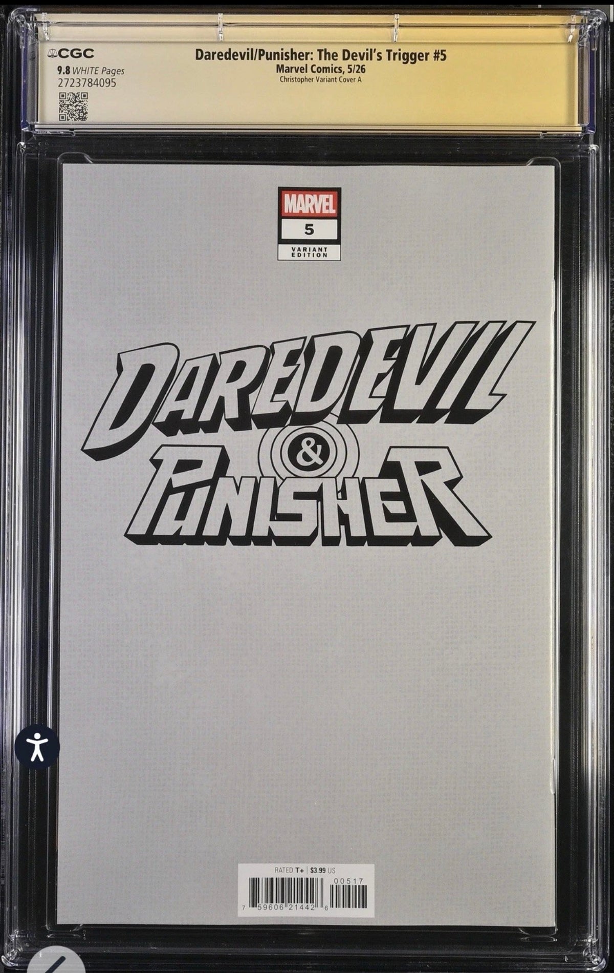 Daredevil/Punisher: The Devil’s Trigger #5 CGC SS 9.8 Signed By John Tyler Christopher Marvel 2026