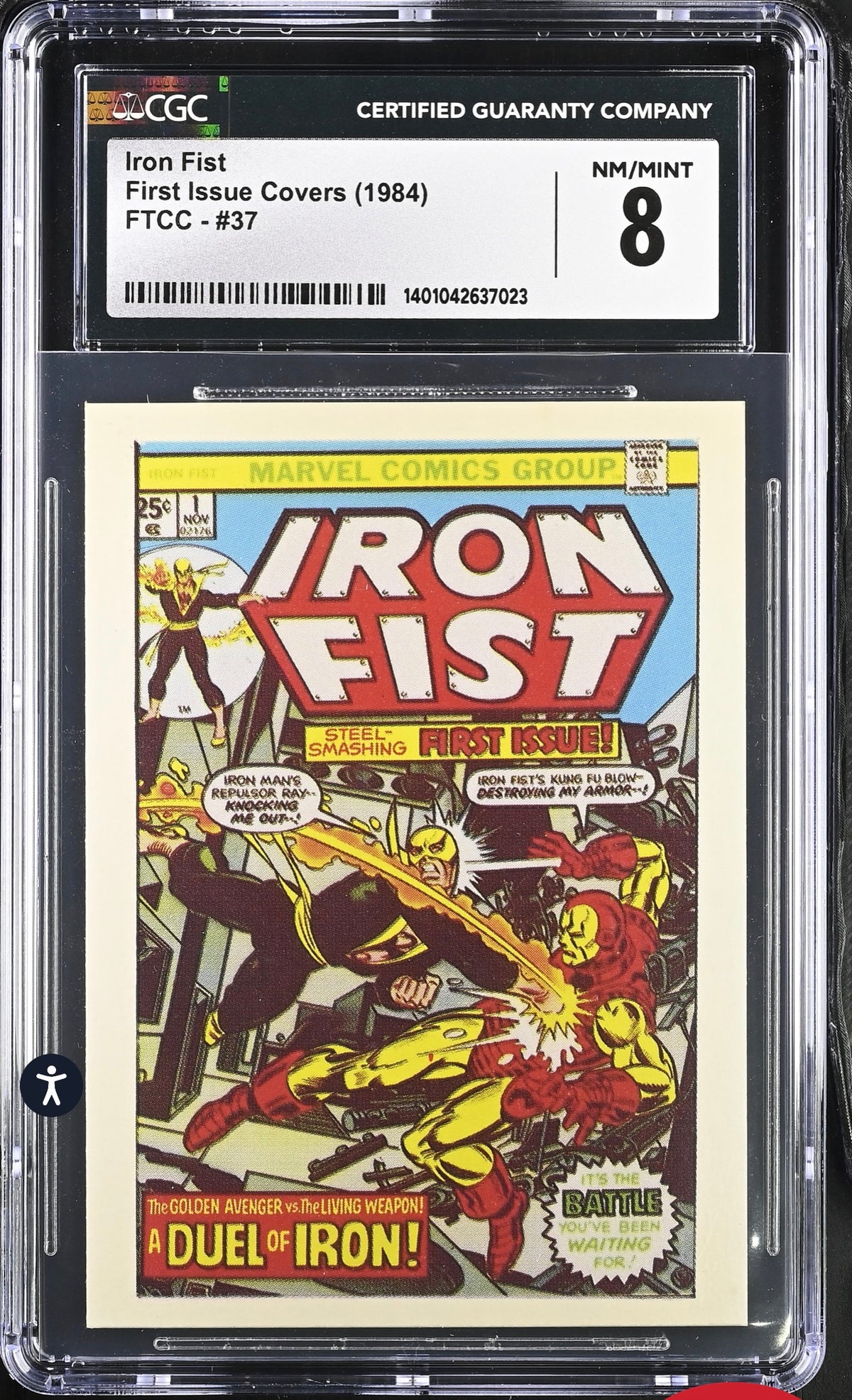 1984 Marvel Superhero First Issue Covers #37 Iron Fist CGC 8 Card