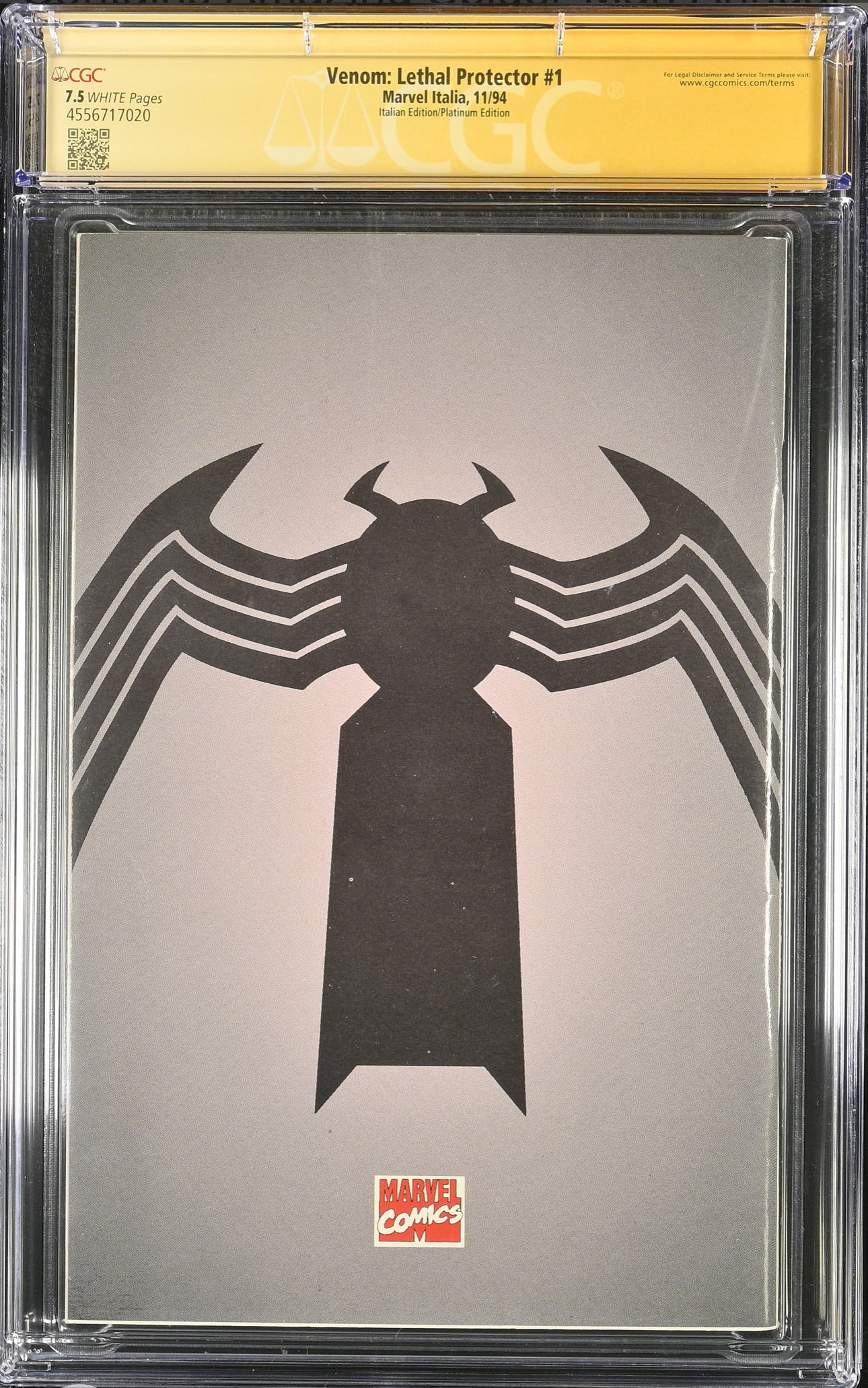VENOM: LETHAL PROTECTOR #1 CGC SS 7.5 (Marvel Italia, 1994) Italian/Platinum Edition Signed By Sam De La Rosa