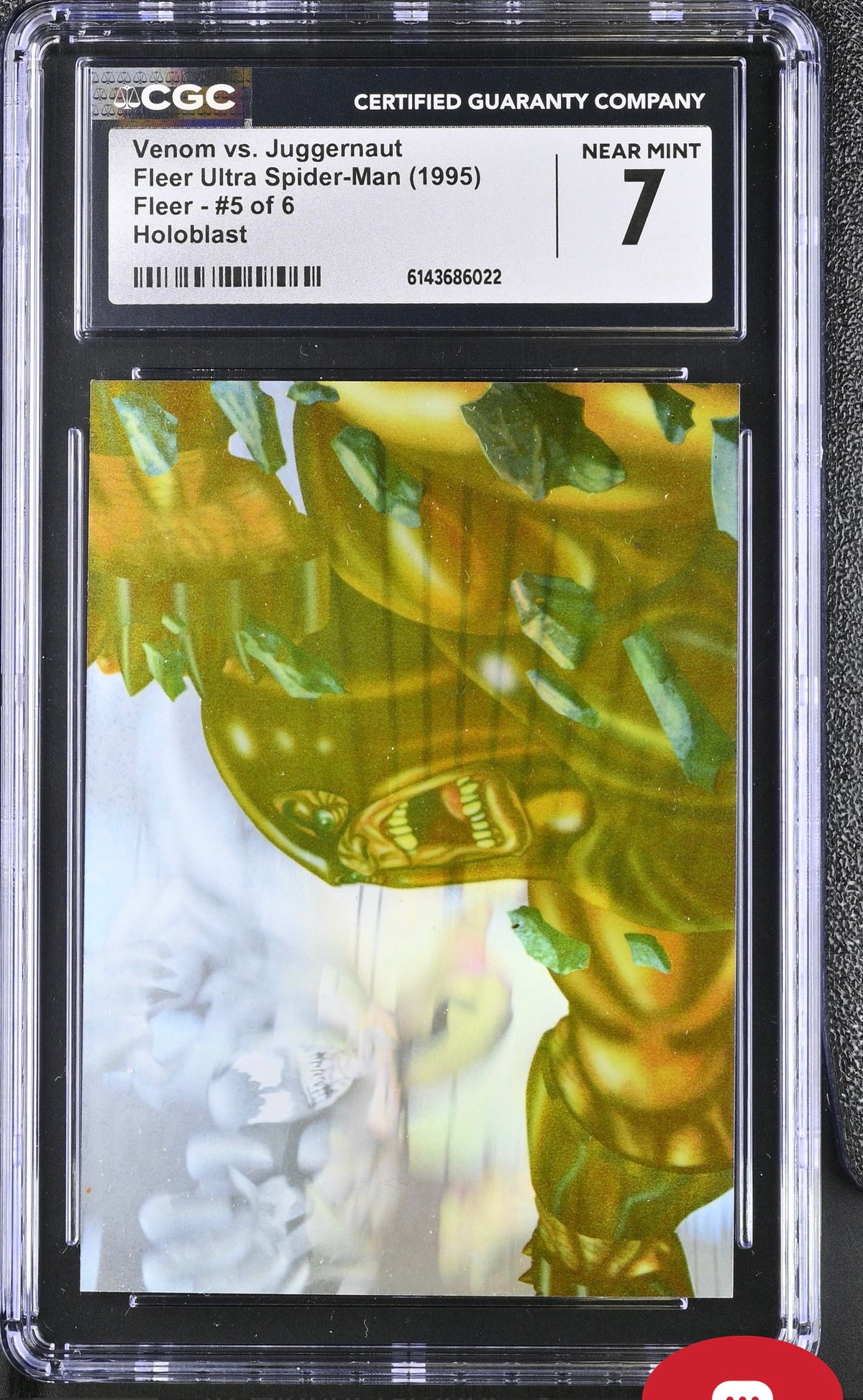 1995 FLEER ULTRA Venom vs Juggernaut HOLOBLAST Card #5 CGC 7 NM