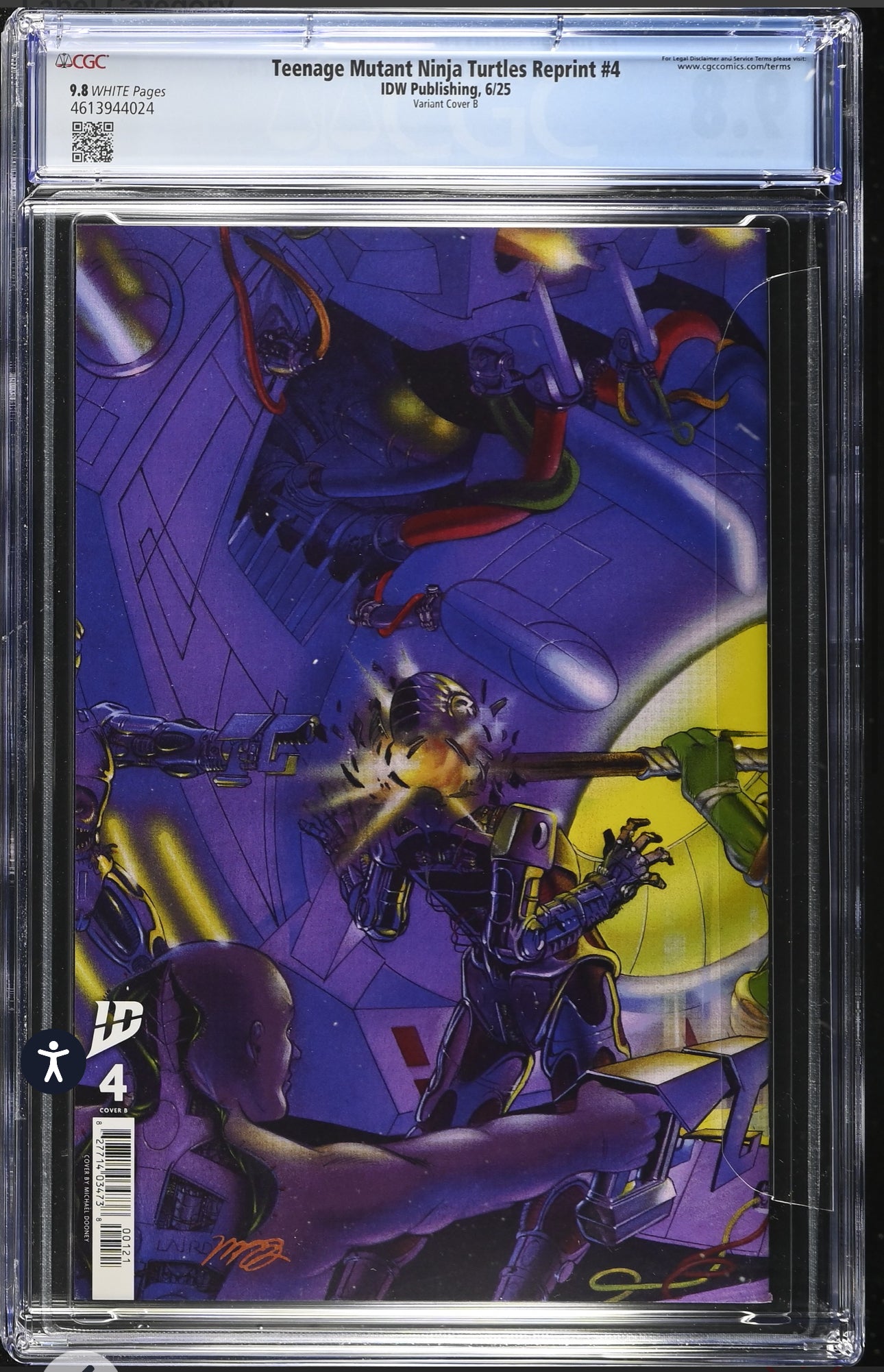 Teenage Mutant Ninja Turtles Reprint #4 CGC 9.8 (IDW, 2025 Michael Dooney Cover) Version B Limited to 750