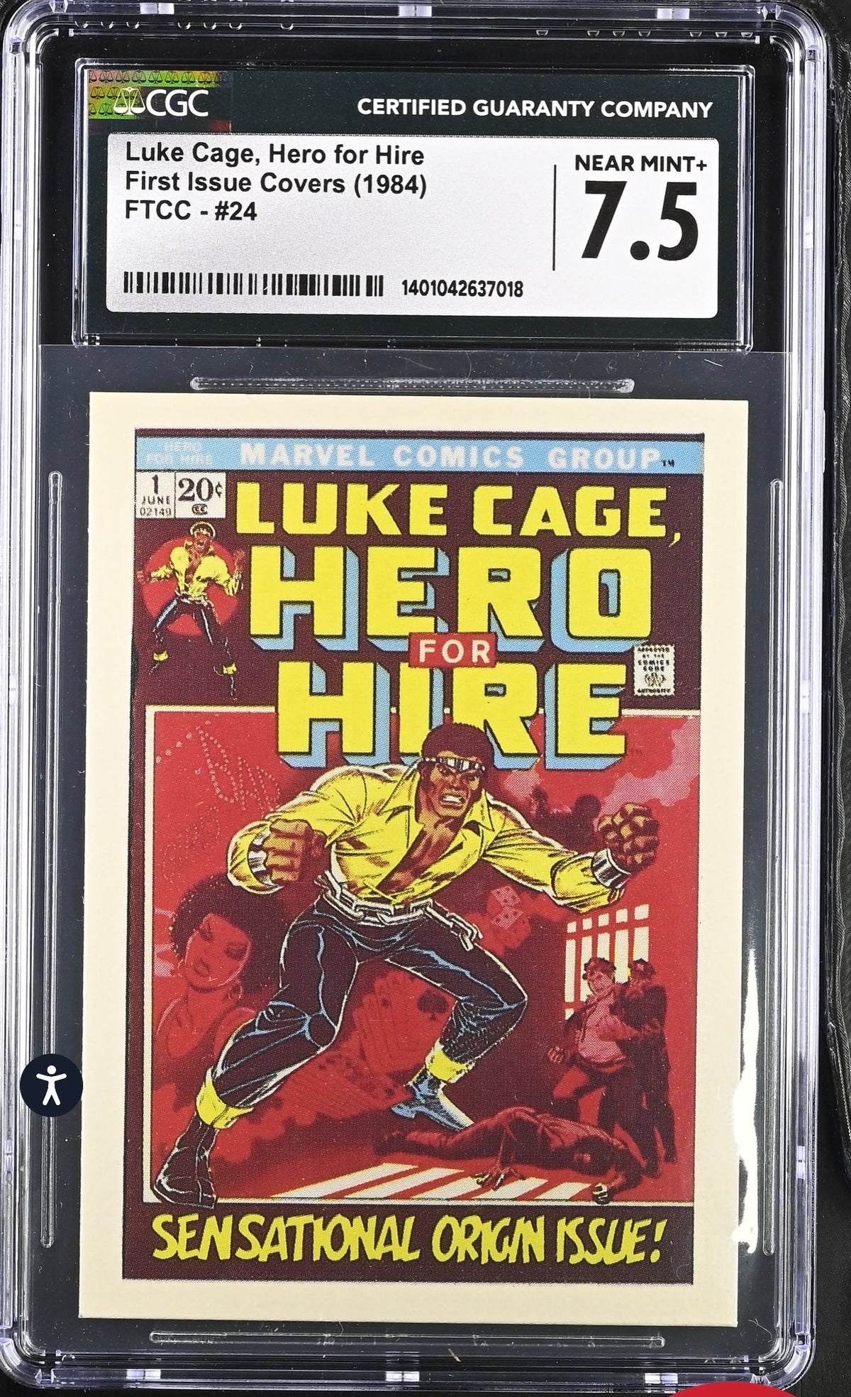 Luke Cage, Hero for Hire First Issue Covers (1984) #24 CGC 7.5 Card