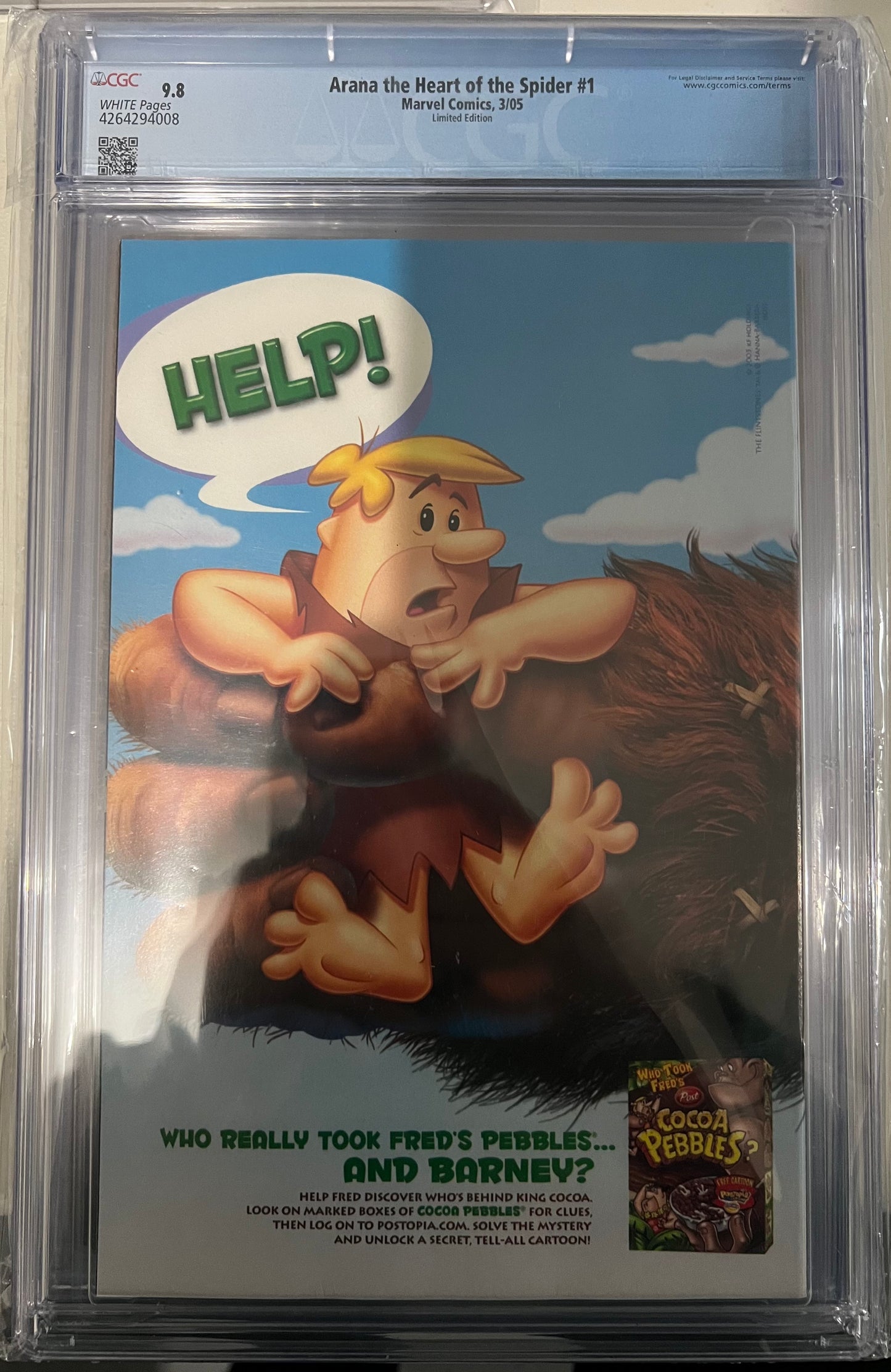 Arana: The Heart of The Spider #1 CGC 9.8 (Marvel, 2005) Quesada Variant Cover