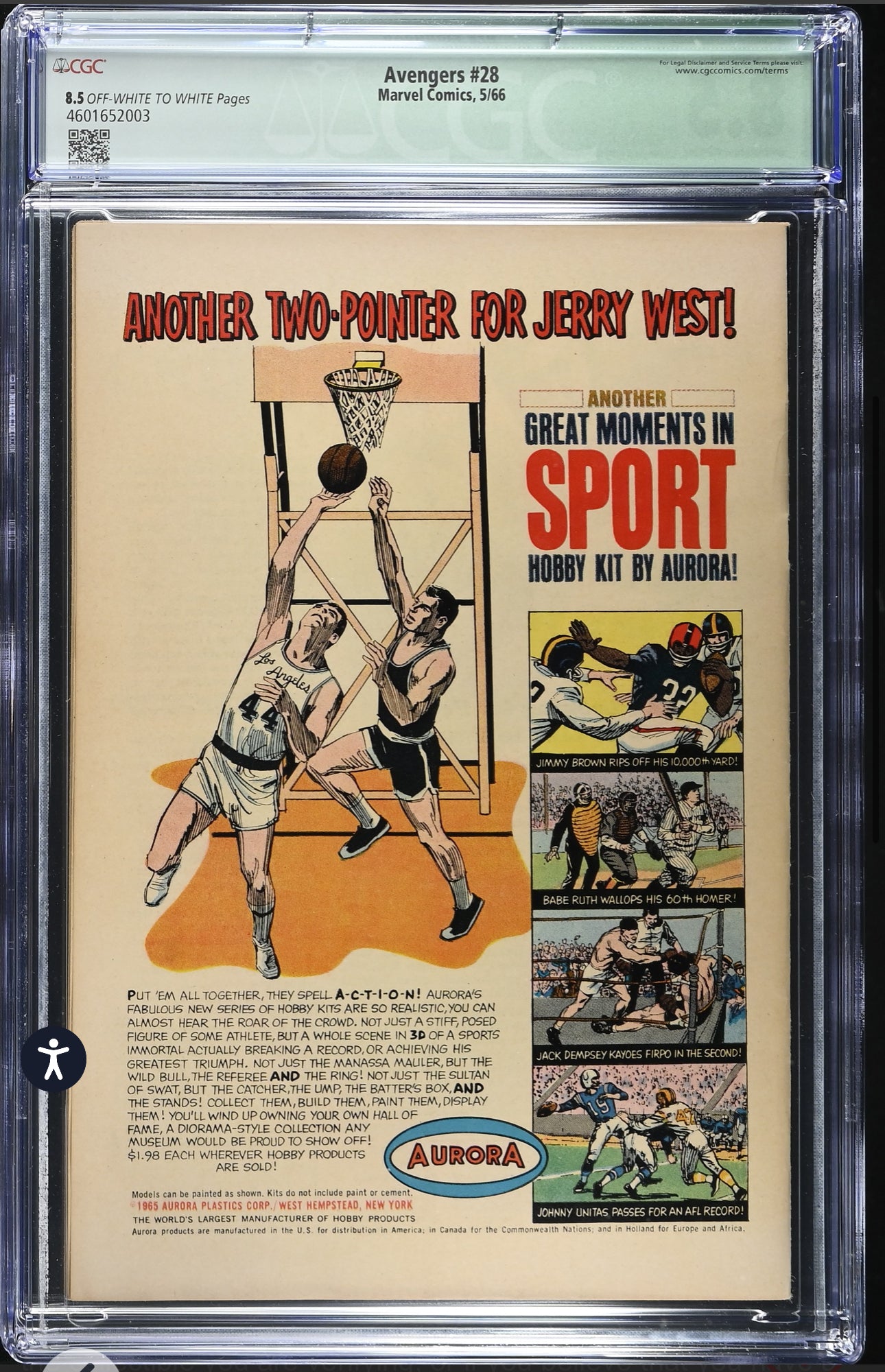 Avengers #28 CGC 8.5 Qualified (Marvel, 1966 (1st App - The Collector)