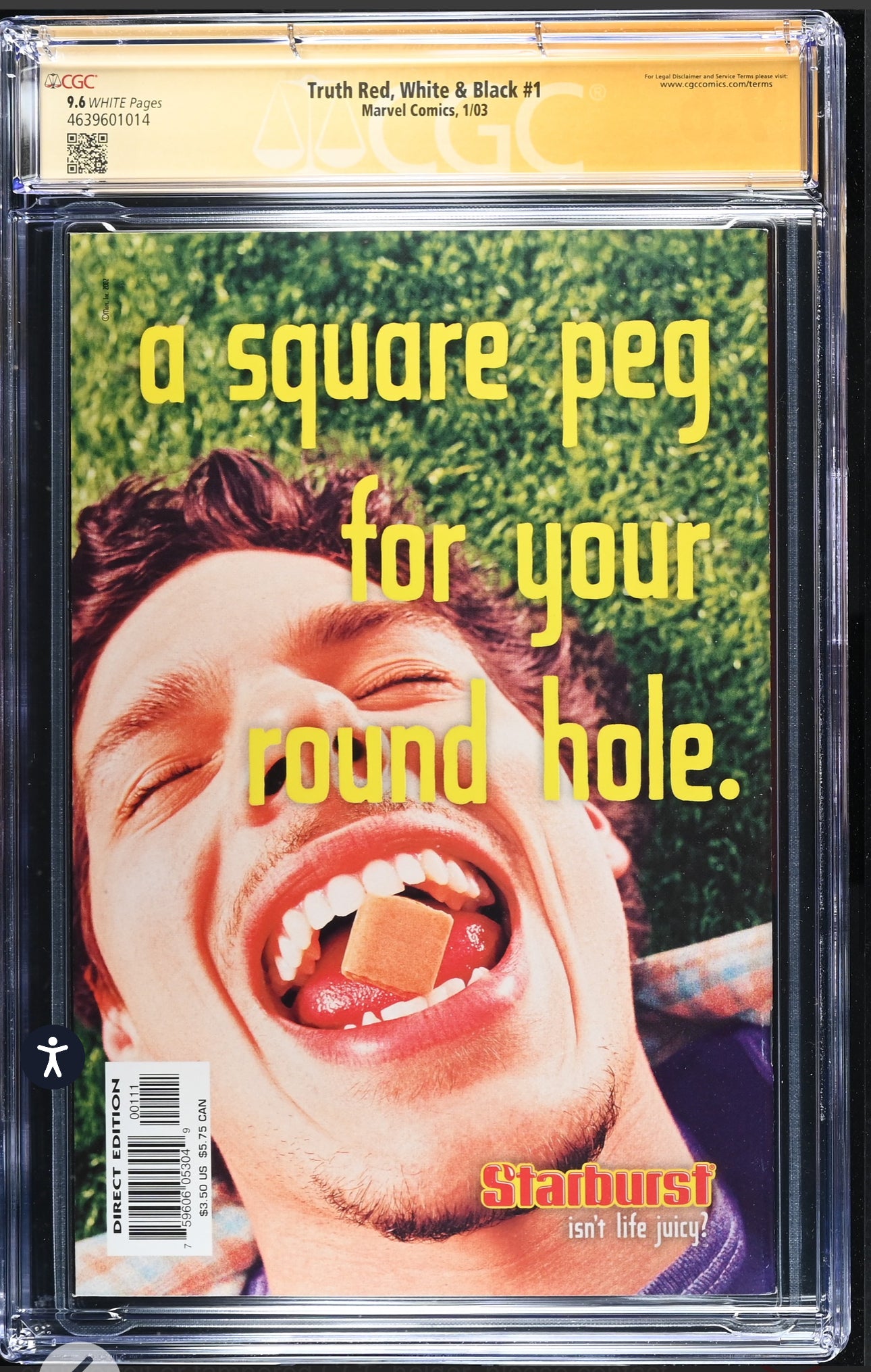 Truth: Red, White & Black #1 CGC SS 9.6 (Marvel, 2003) Signed by Carl Lumbly & Kyle Baker