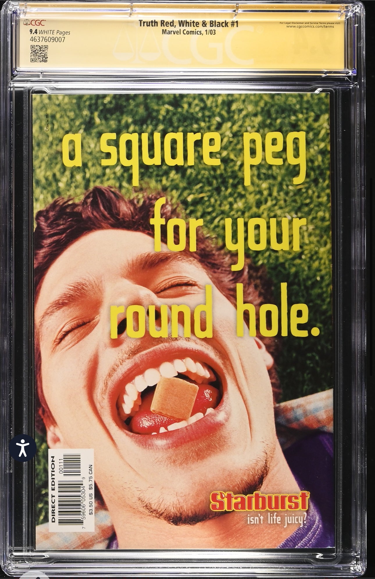 Truth: Red, White & Black #1 CGC SS 9.4 (Marvel, 2003) Signed by Carl Lumbly & Kyle Baker