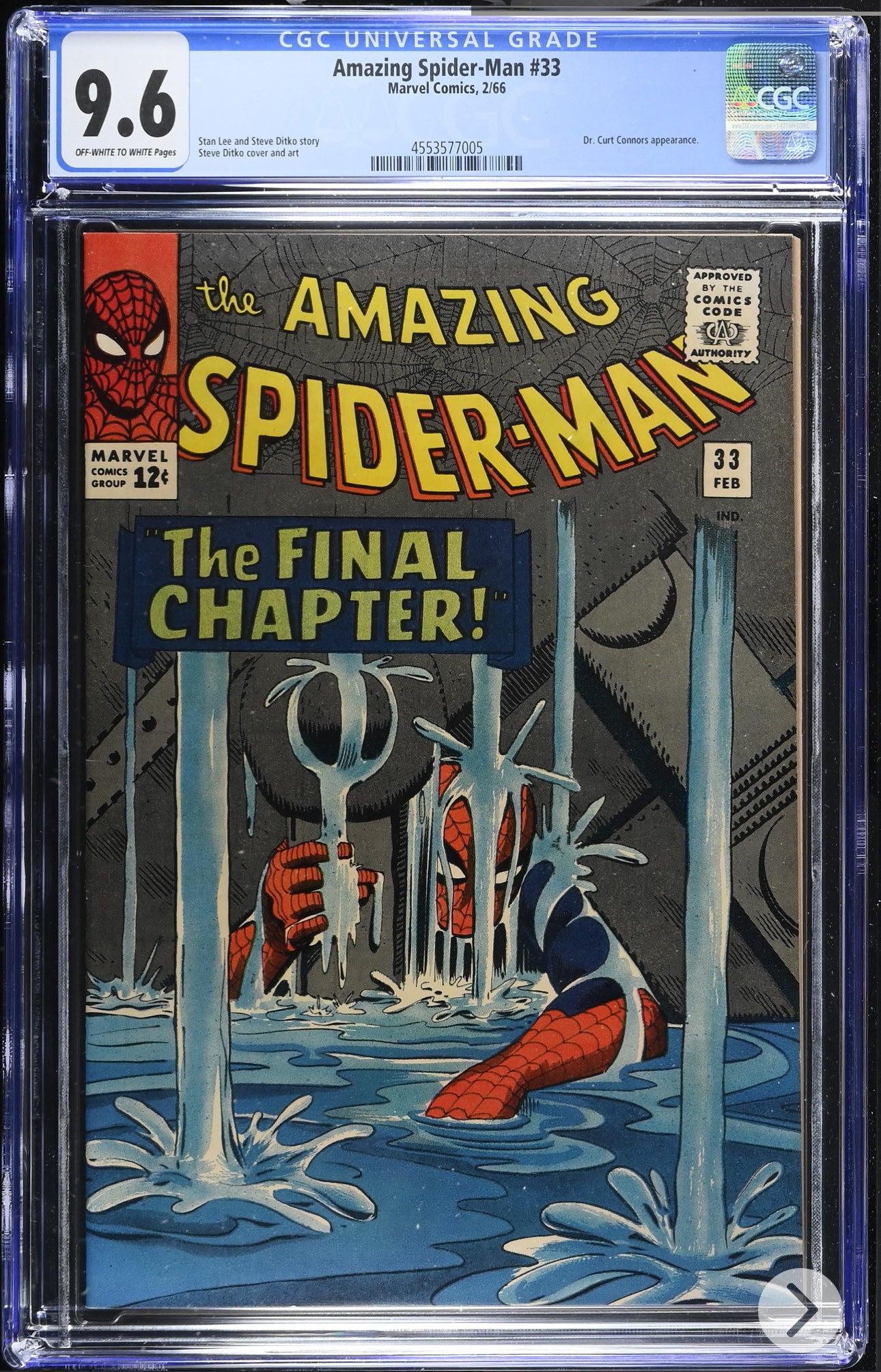 Amazing Spider-Man #33 CGC 9.6 (Marvel Comics 1966) Classic Steve Ditko Cover