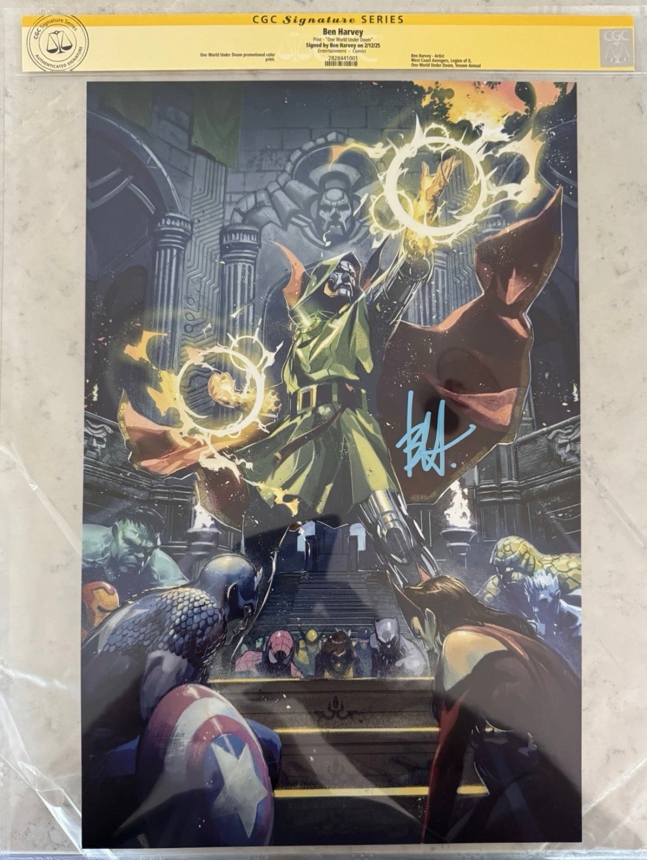 One World Under Doom 11 X 17 Print CGC Signature Series Art Print Signed By Ben Harvey