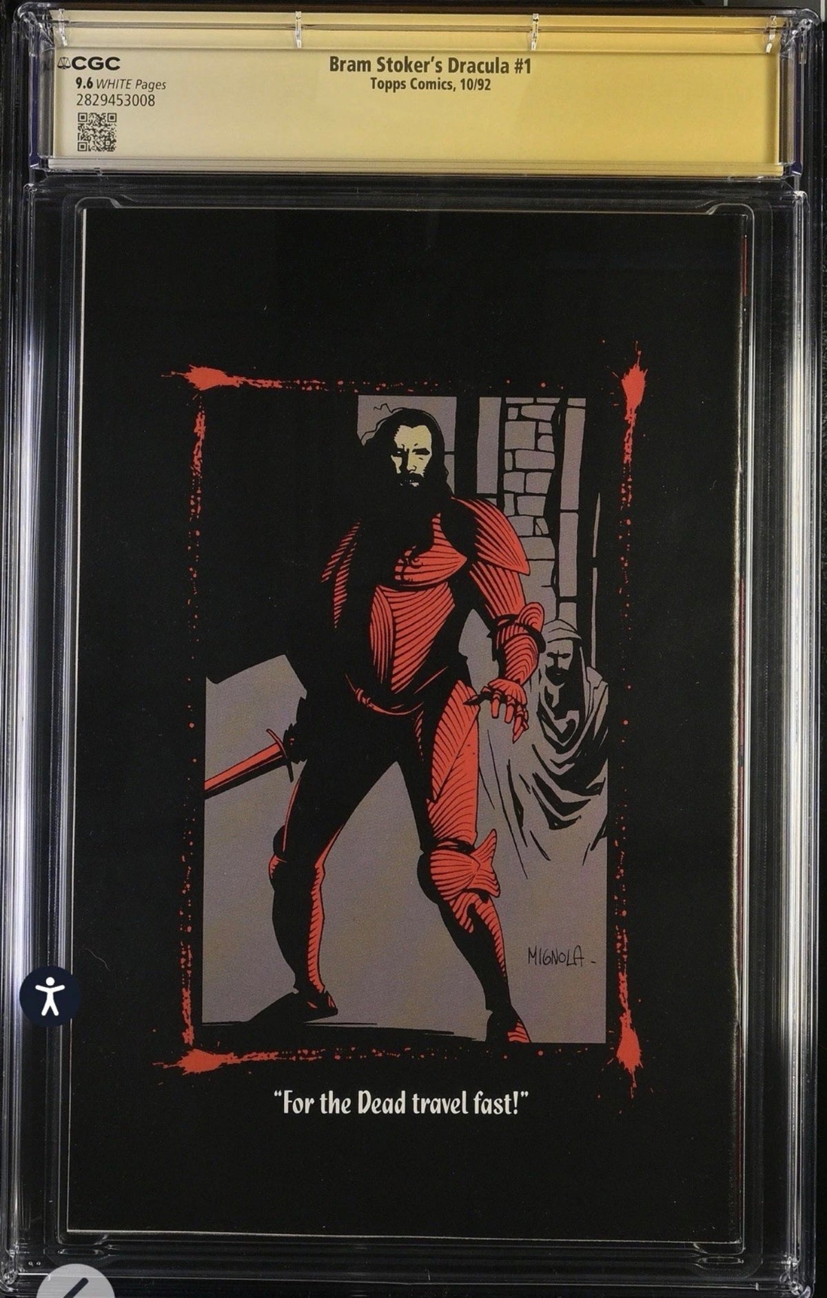 BRAM STOKER’S DRACULA #1 CGC SS 9.6 Signed By Roy Thomas & Jim Salicrup (Topps, 1992)