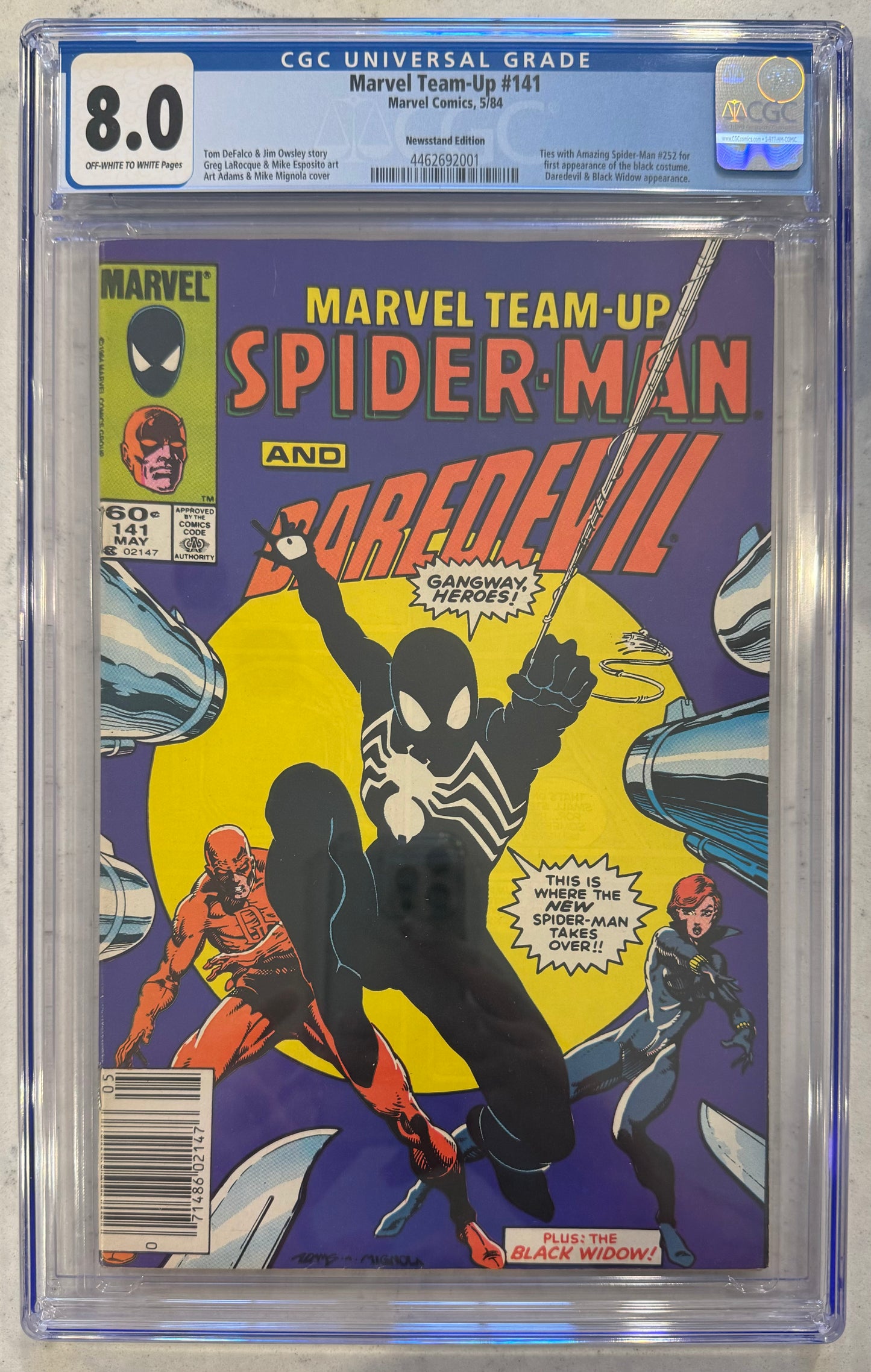 Marvel Team-Up #141 CGC 8.0 (Marvel, 1984) Newsstand Edition