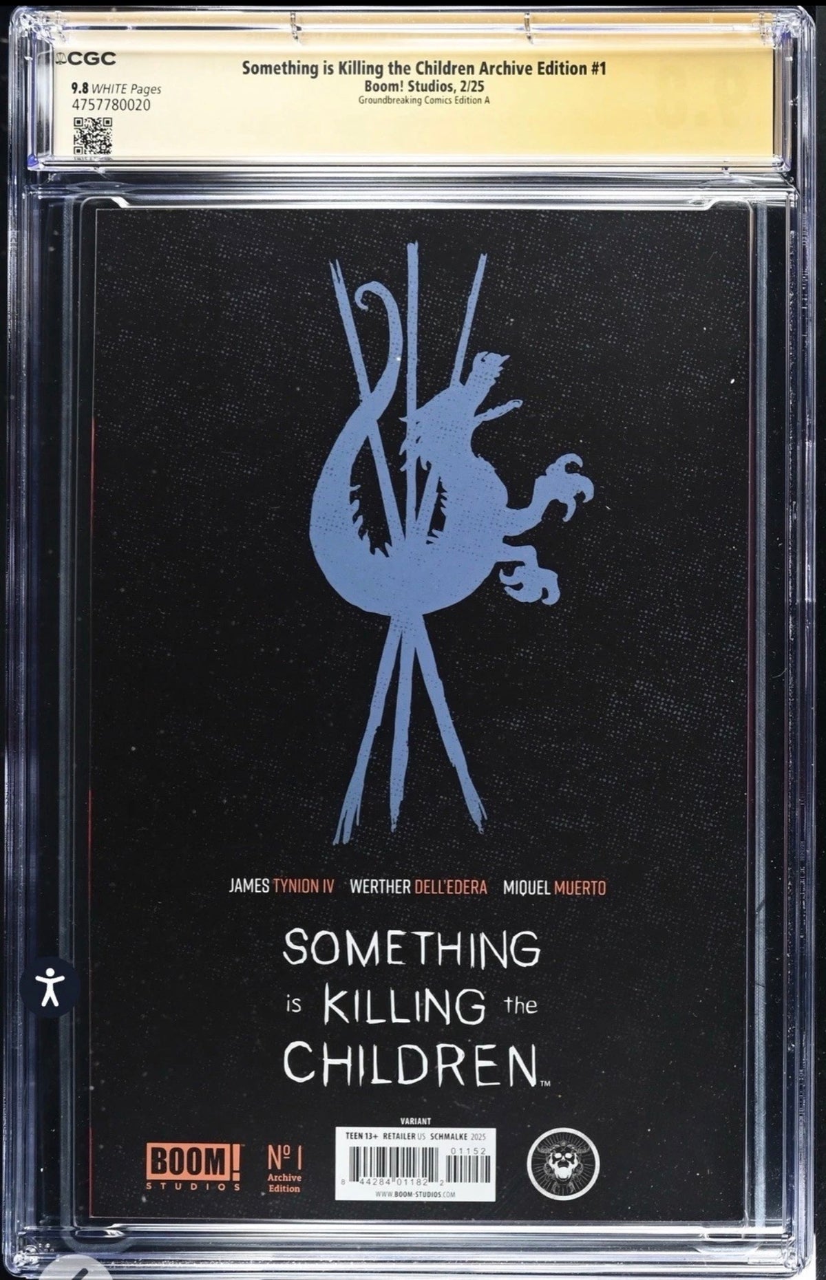 Something is Killing the Children Archive Edition #1 CGC SS 9.8 Signed By Joseph Schmalke (BOOM! Studios, 2025)