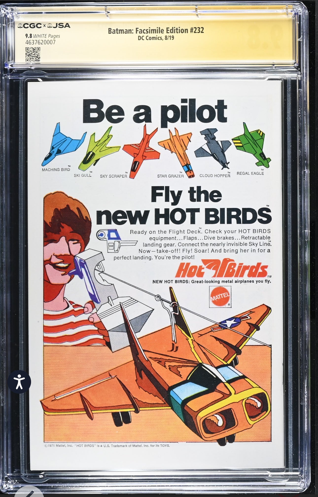 Batman: Facsímile Edition #232 CGC x JSA 9.8 SIGNED BY NEAL ADAMS (DC, 2019)