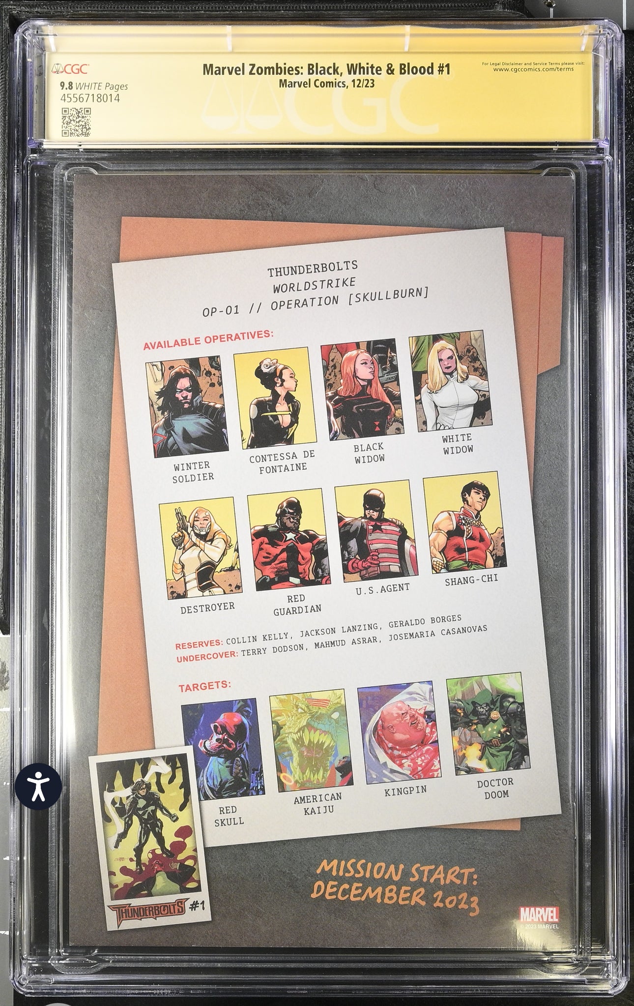 Marvel Zombies Black White & Blood #1 CGC SS 9.8 (Marvel, 2023) Signed By Gabriele Dell’Otto