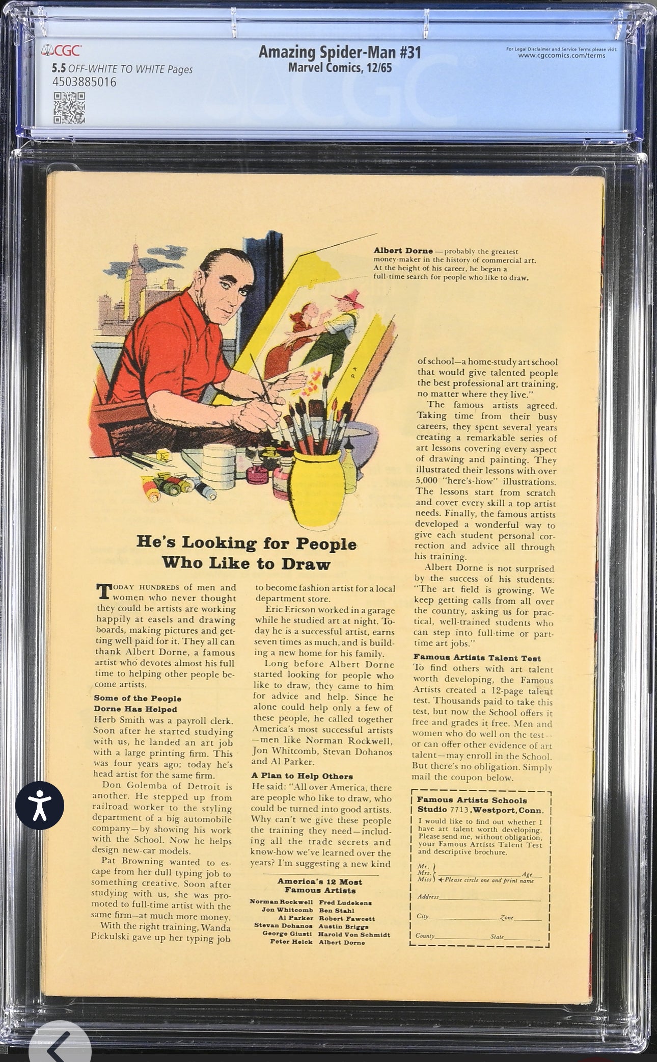 Amazing Spider-Man #31 CGC 5.5 (Marvel, 1965) 1st Appearance of Gwen Stacy